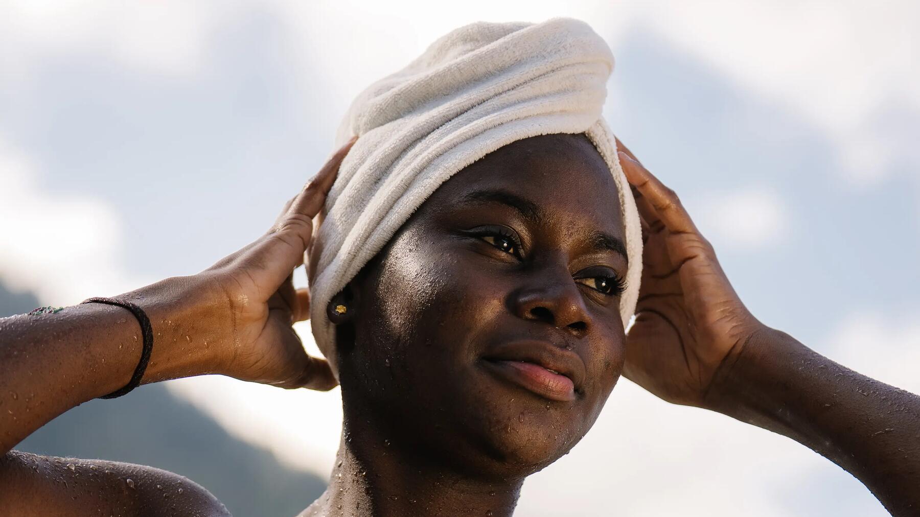 serviette pour cheveux