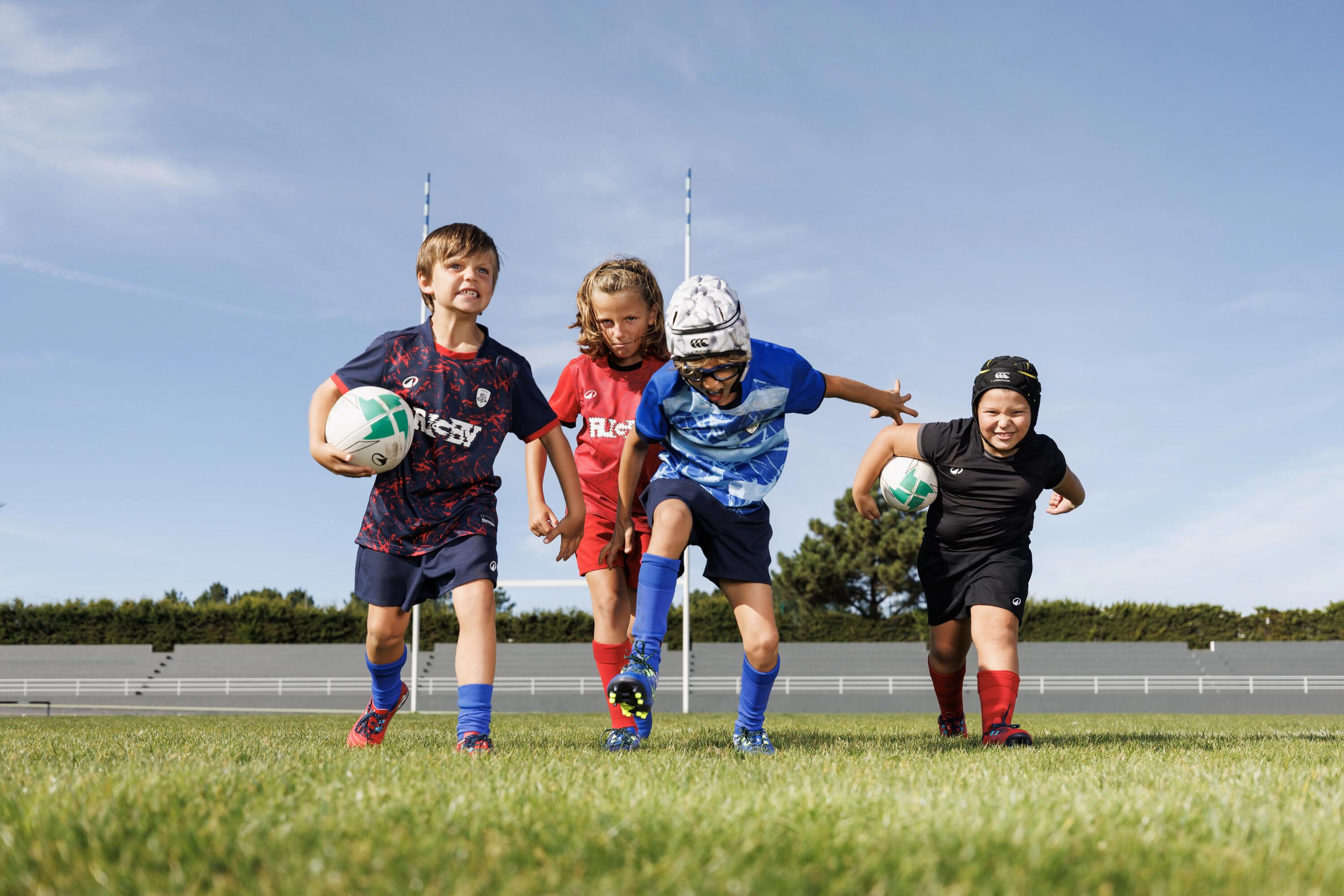Koszulka do rugby krótki rękaw dla dzieci Club  5/10