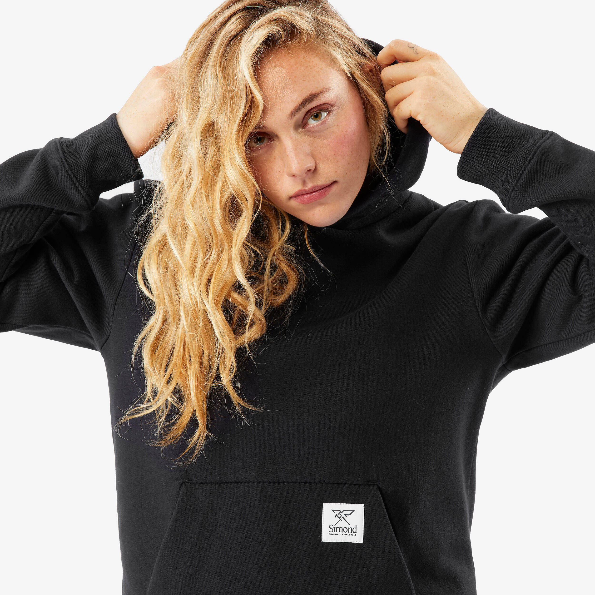 Unisex Fairtrade/Max Havelaar cotton hoodie, black -  3