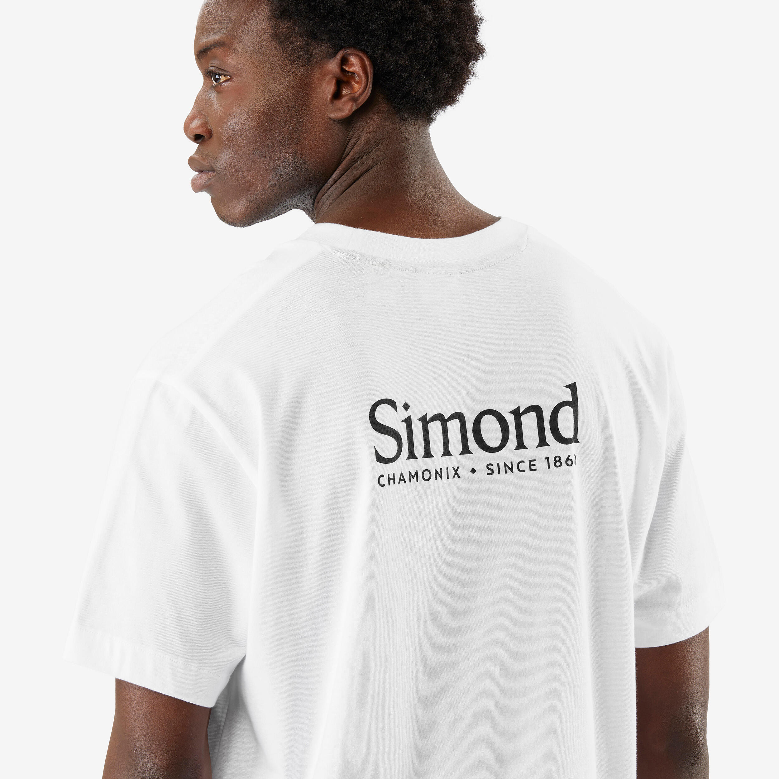 Camiseta de montaña y escalada de algodón Fairtrade Unisex blanco 4/12