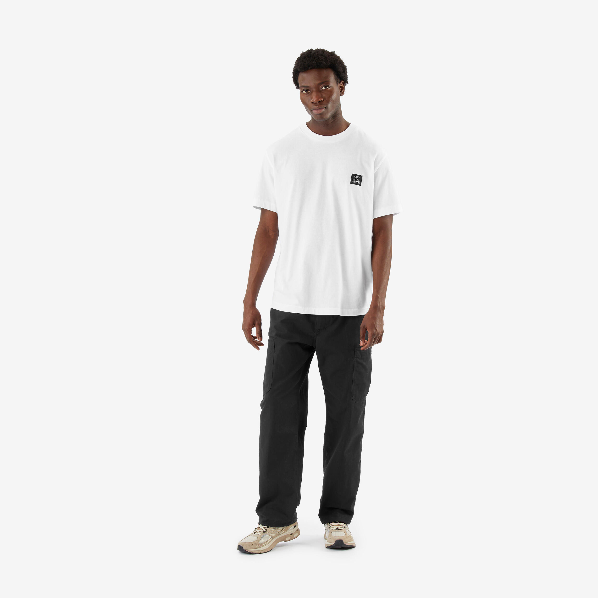 Camiseta de montaña y escalada de algodón Fairtrade Unisex blanco 2/12