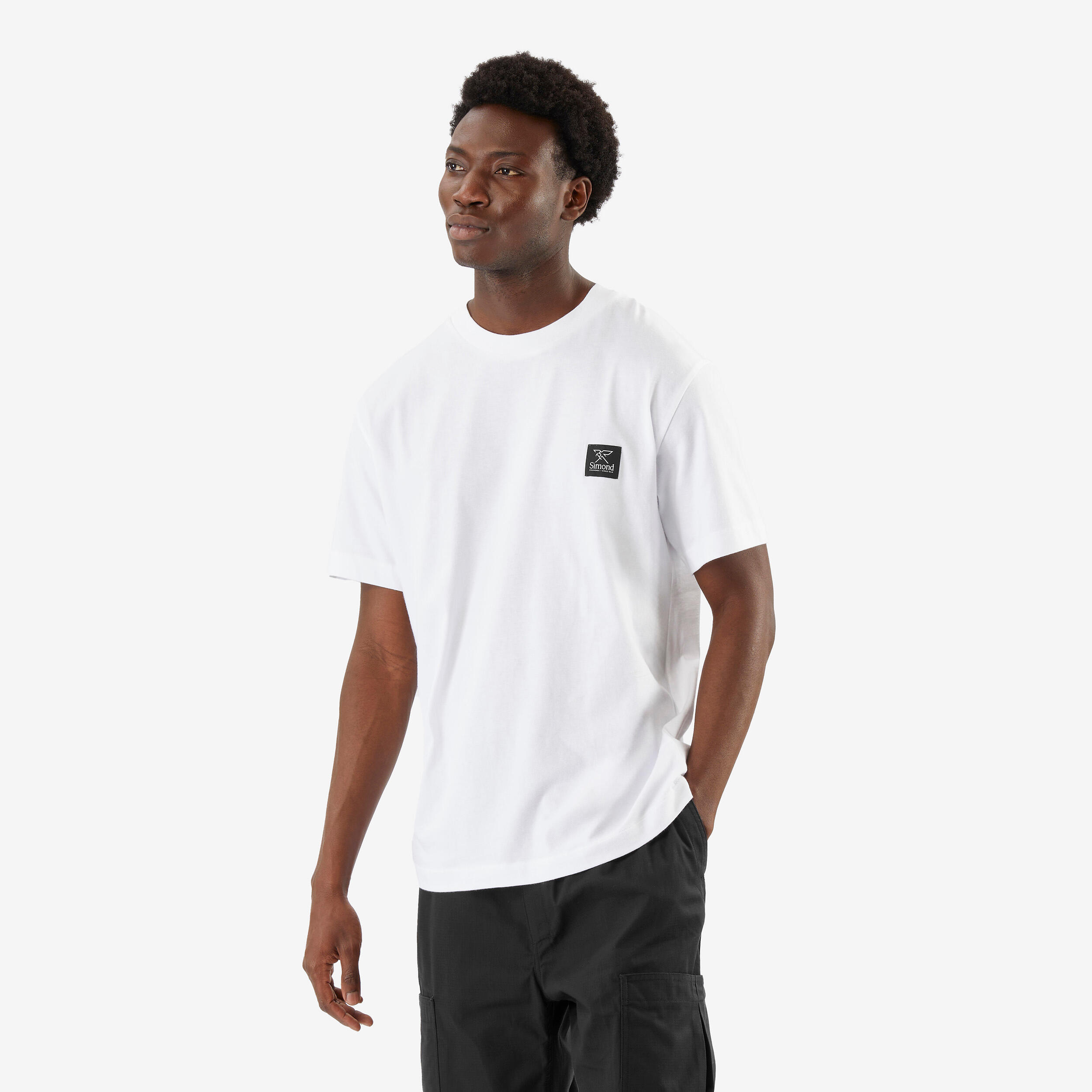 Camiseta de montaña y escalada de algodón Fairtrade Unisex blanco 6/12