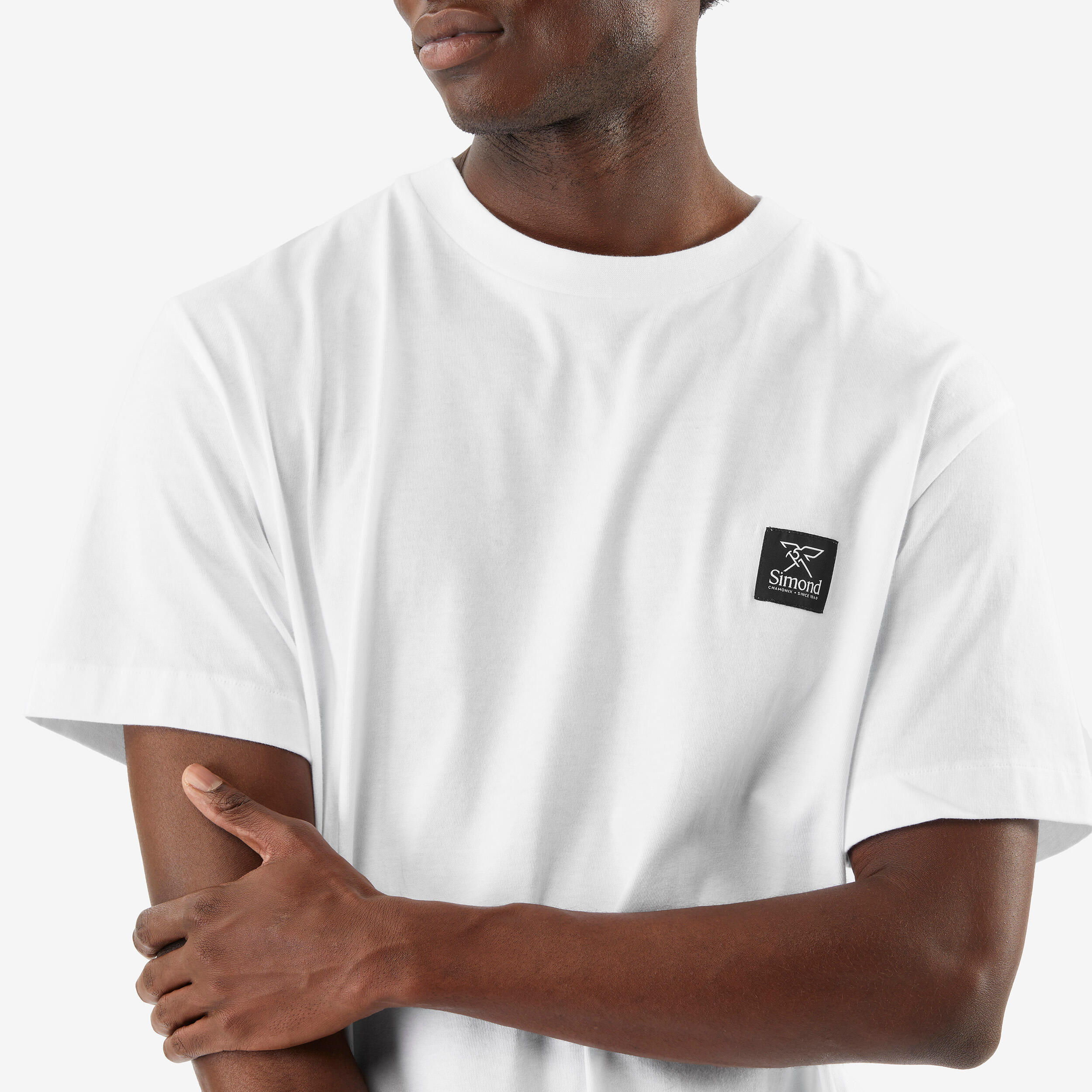 Camiseta de montaña y escalada de algodón Fairtrade Unisex blanco 8/12