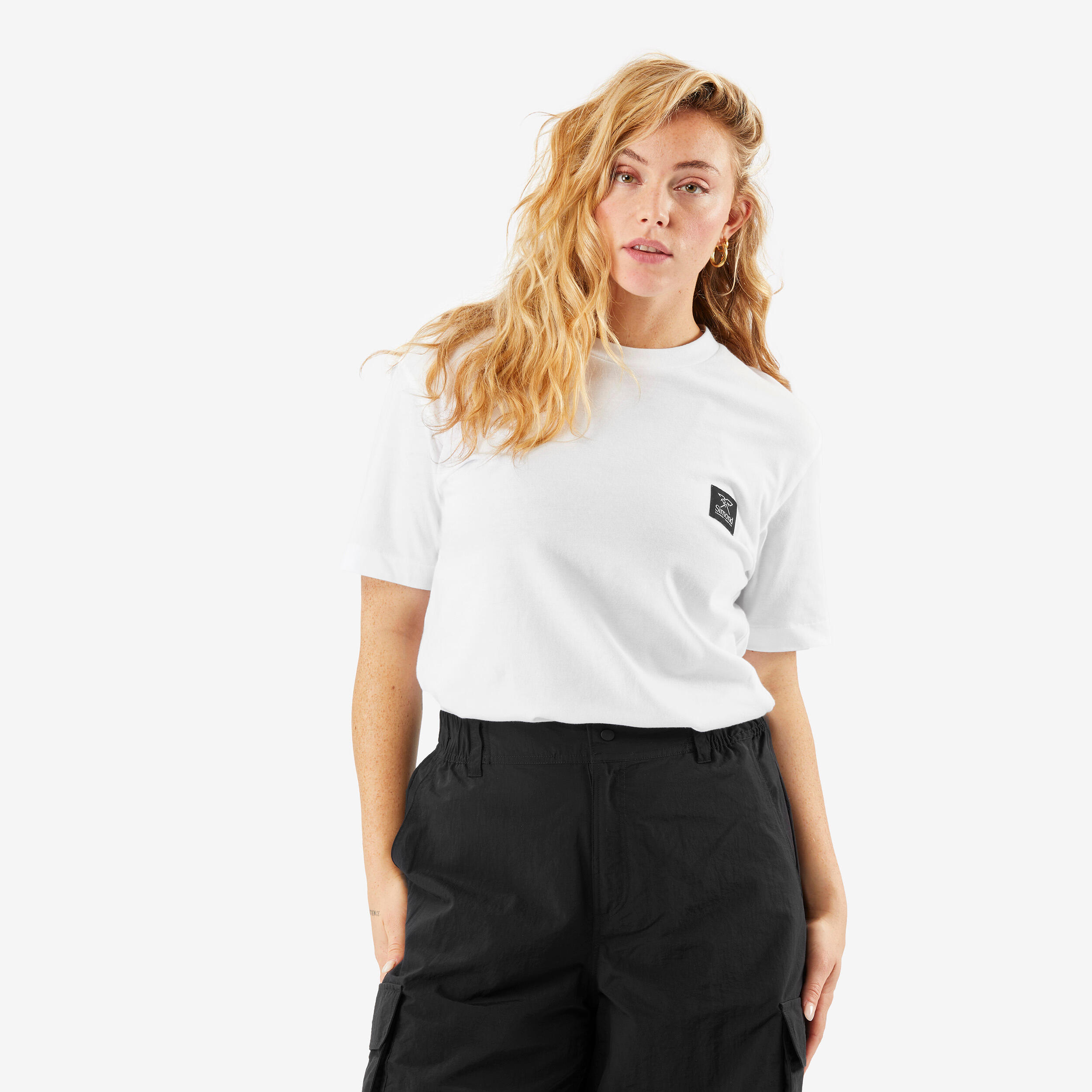 Camiseta de montaña y escalada de algodón Fairtrade Unisex blanco 9/12
