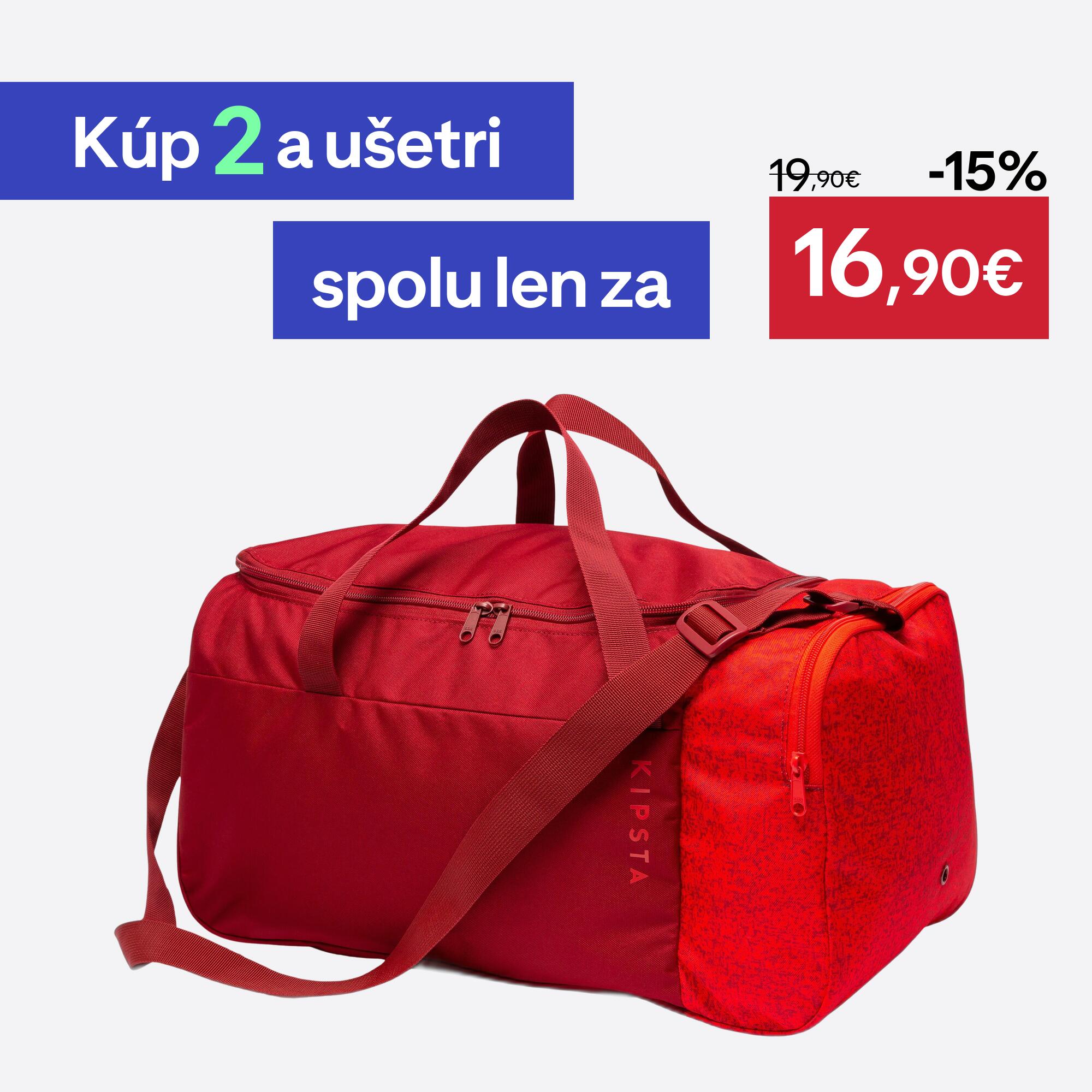 DECATHLON Športová taška Essential 35 l bordová 35 l
