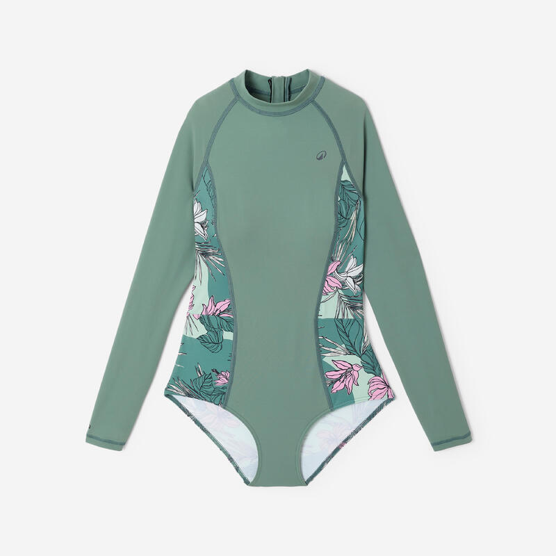 Costum de baie UPF50+, UV>95% surf întreg mâneci lungi Dani Numea Kaki Damă