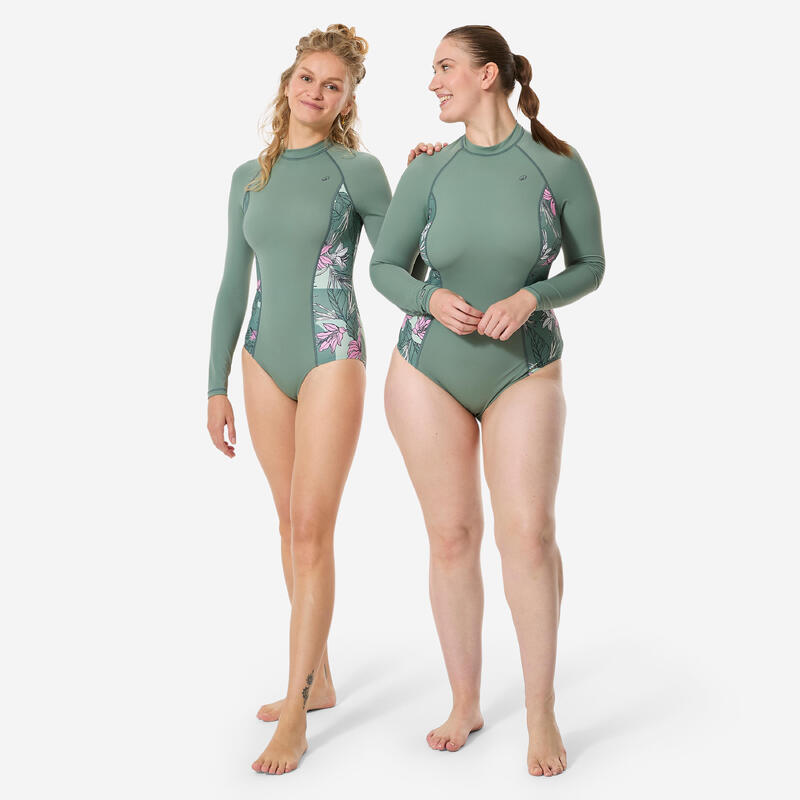 Costum de baie UPF50+, UV>95% surf întreg mâneci lungi Dani Numea Kaki Damă