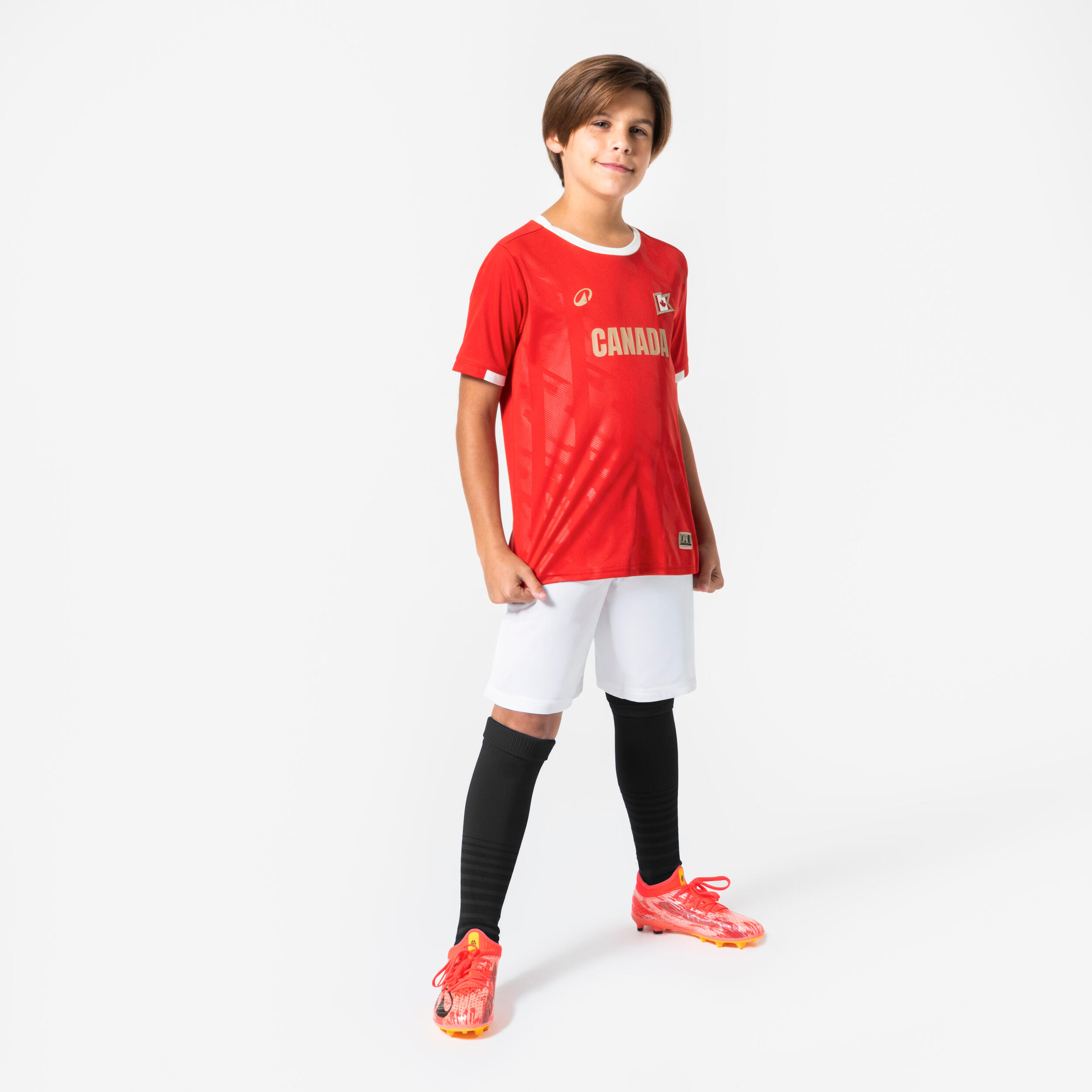 Kids’ Canada Supporter Soccer Jersey  - KIPSTA
