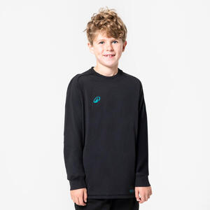 Camiseta de portero de fútbol F100 niño negro