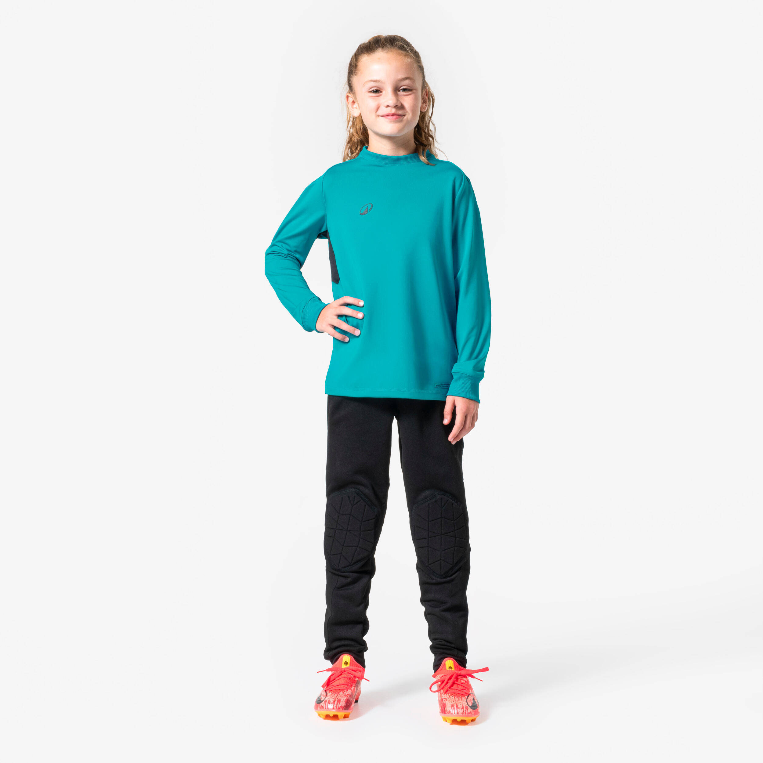 Kids' Goalkeeper Bottoms F100 - Black -  2
