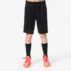 Pantalón de fútbol corto portero Niños Kipsta F100 negro