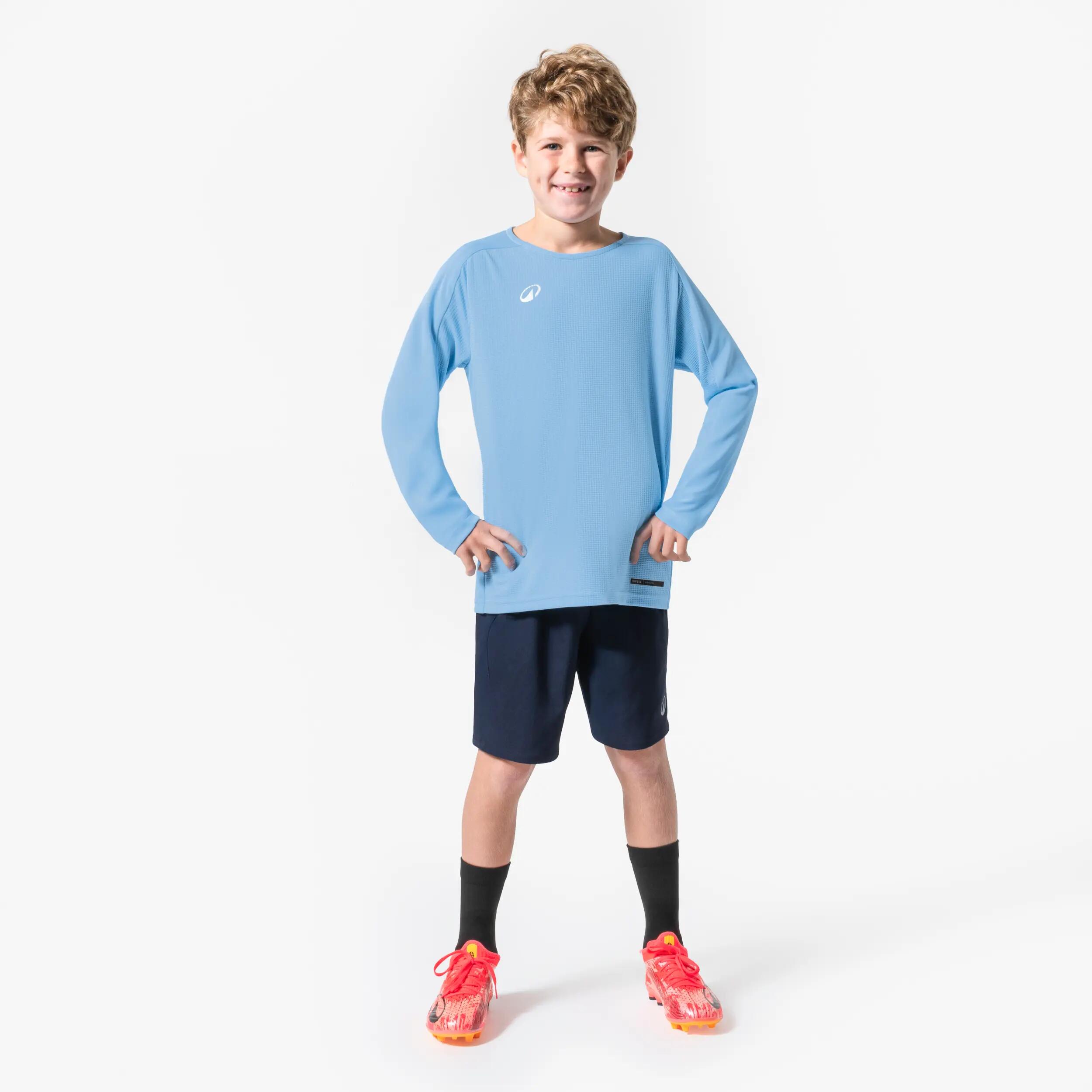 Kinder Fußball Trikot langarm - Viralto Club hellblau 2/7