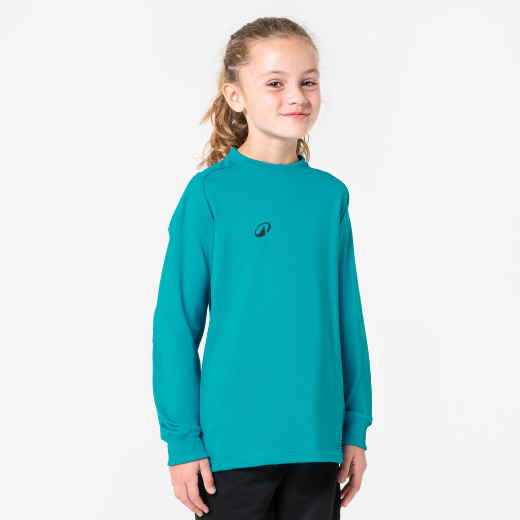 Maillot de gardien de but f100 enfant turquoise