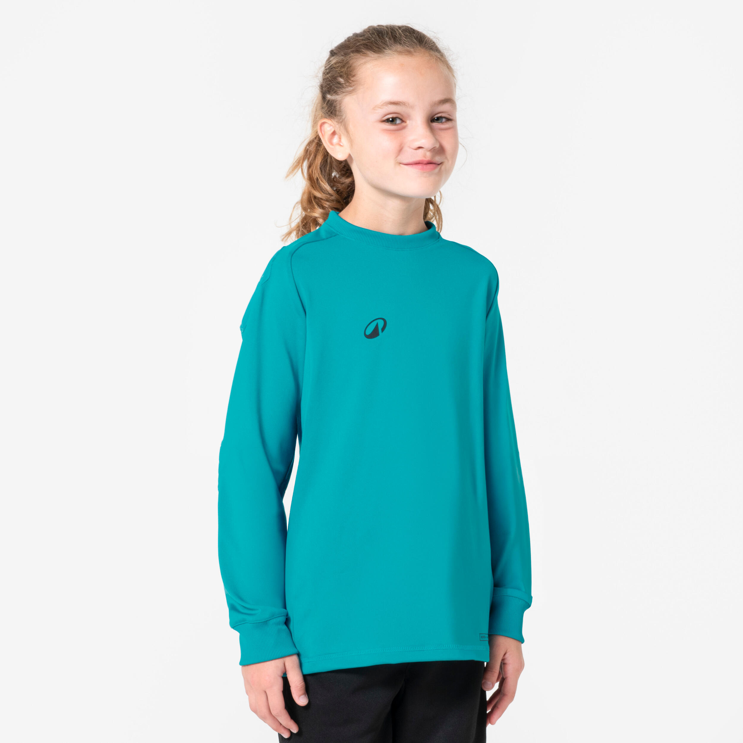 Kids' Football Goalkeeper Shirt F100 - Turquoise
