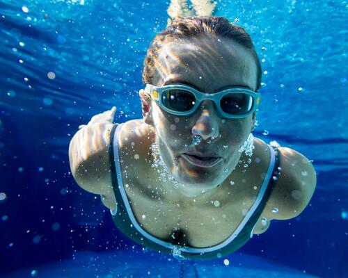 Man swimming in a pool