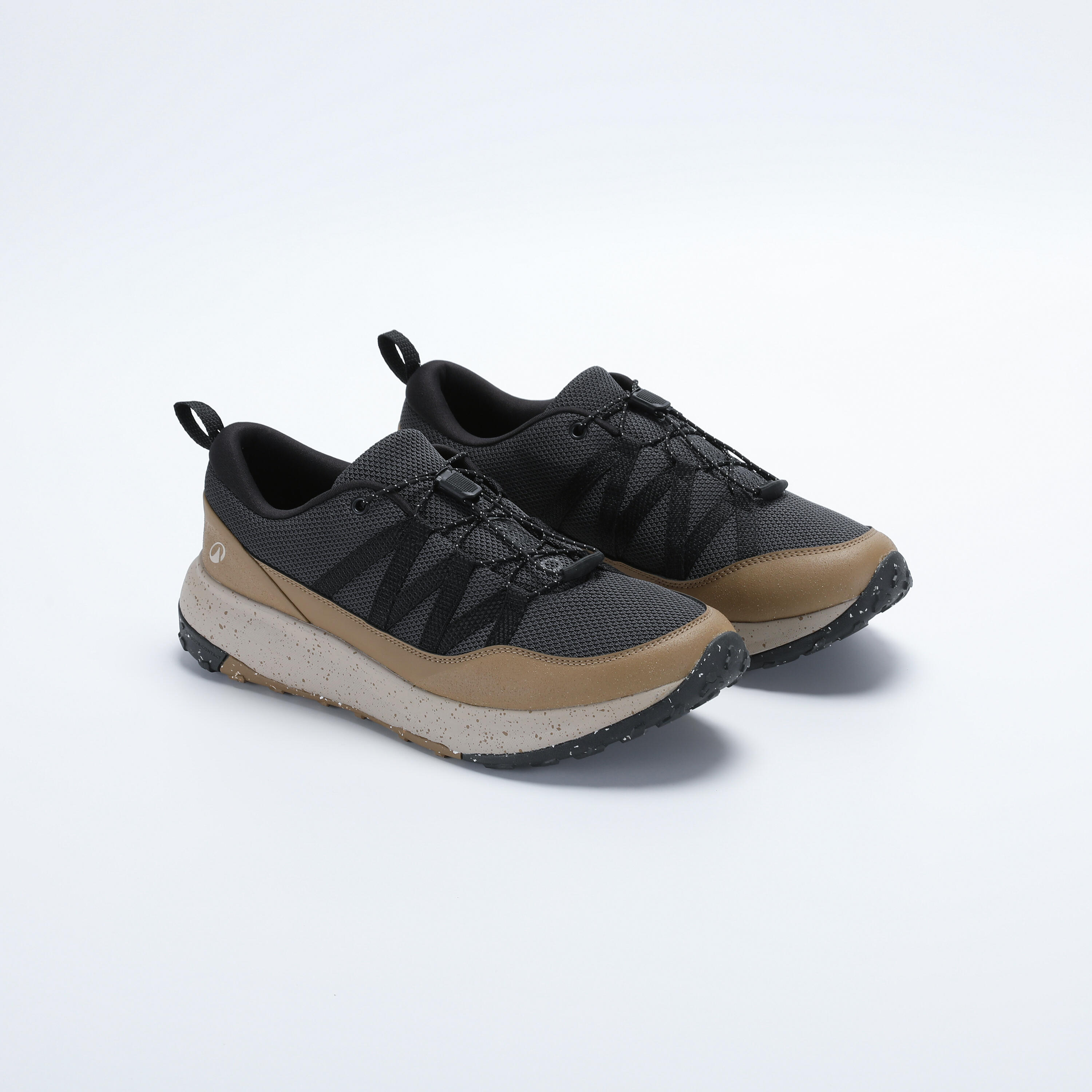 Men’s low-rise hiking boots, NH500 EASY - Beige & Black