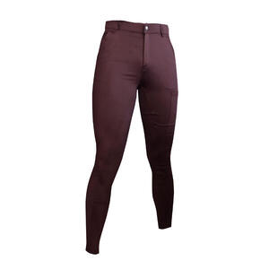 Pantalón Brechees Elástico con Grip de Equitación Hombre Zaldi Marron