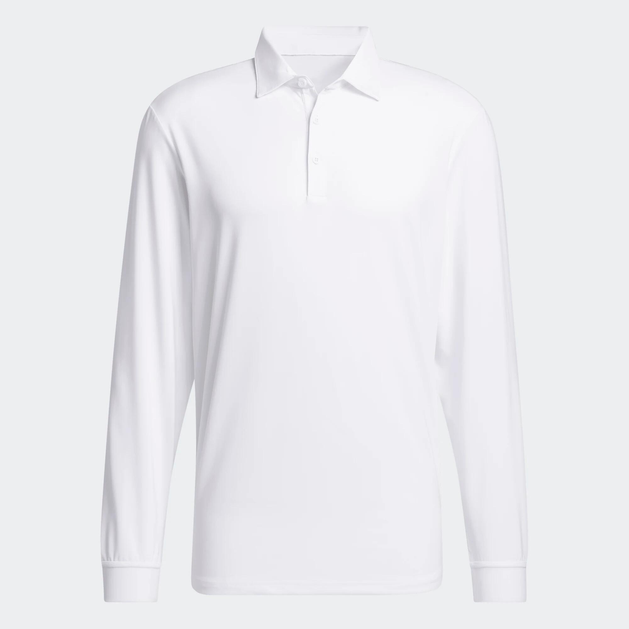 ADIDAS Core pánska golfová polokošeľa s dlhým rukávom biela S