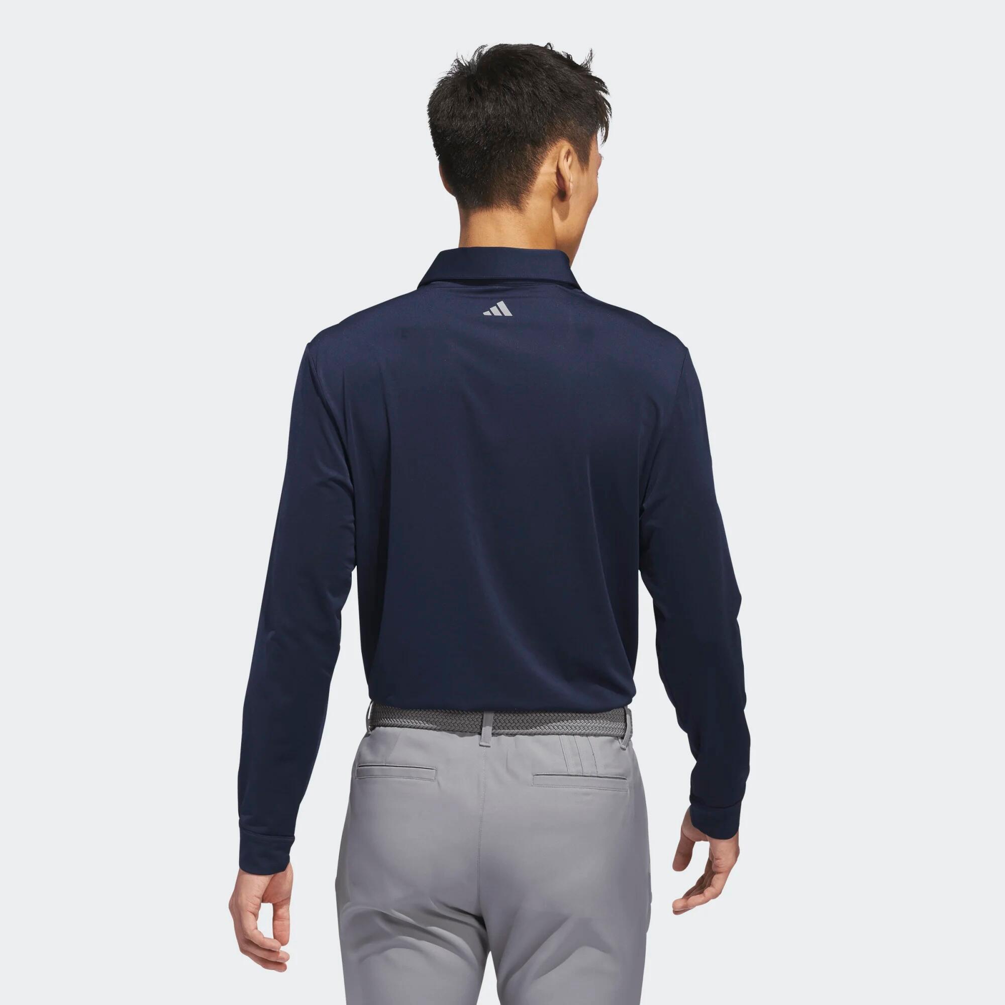 Polo manica lunga golf uomo ADIDAS CORE blu 4/7