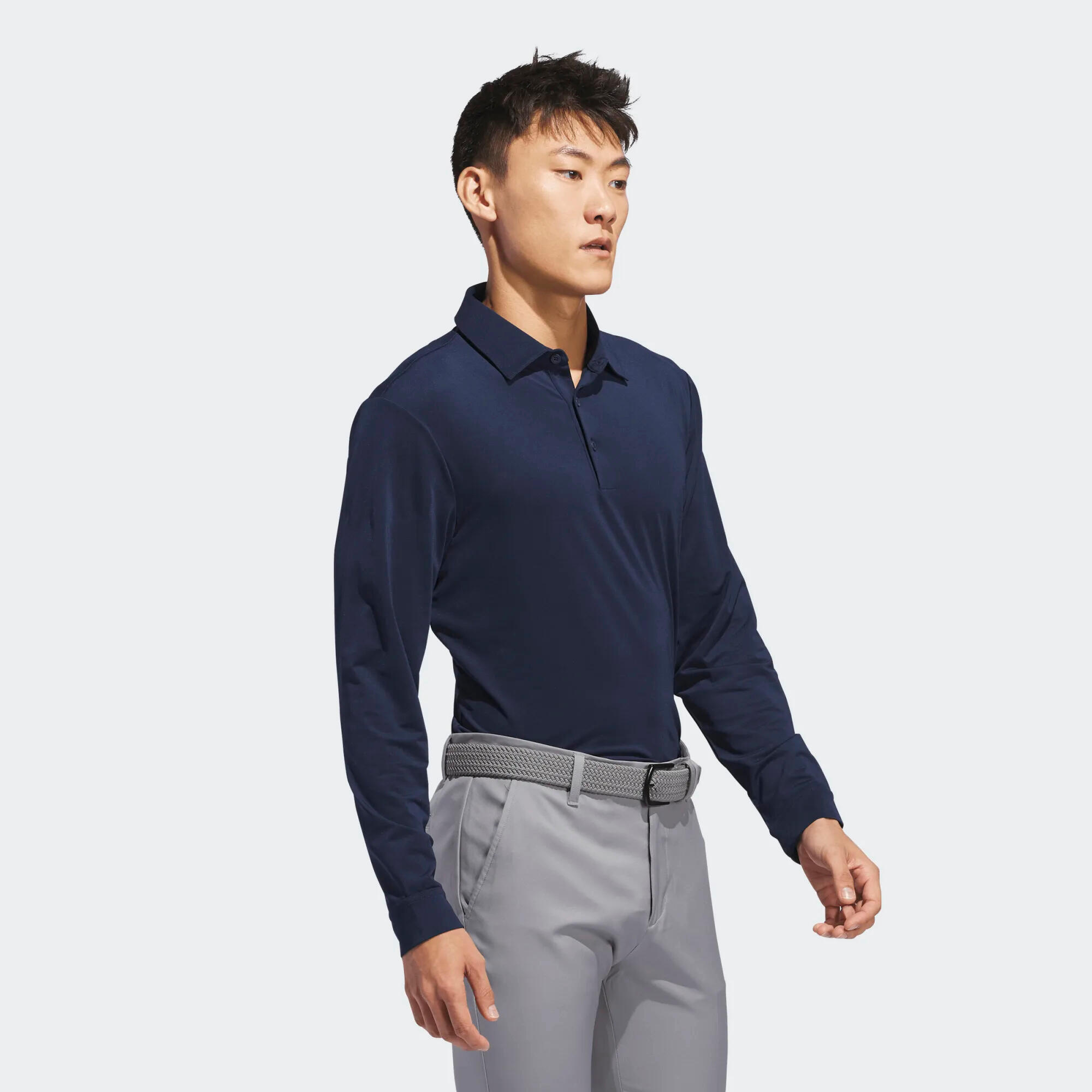 Polo manica lunga golf uomo ADIDAS CORE blu 5/7