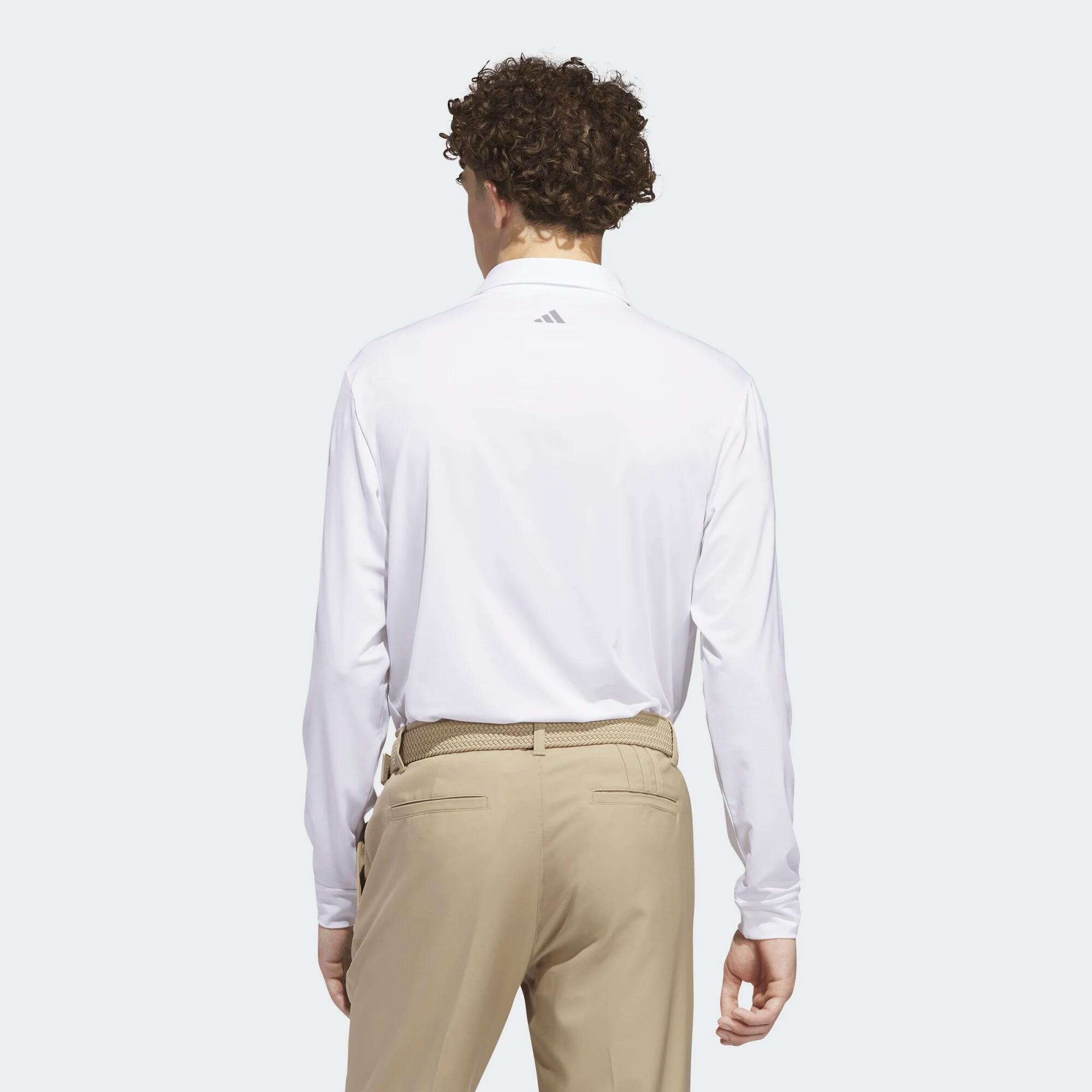 Polo de Golf Sintético de Manga Comprida Homem Core Branco 4/7
