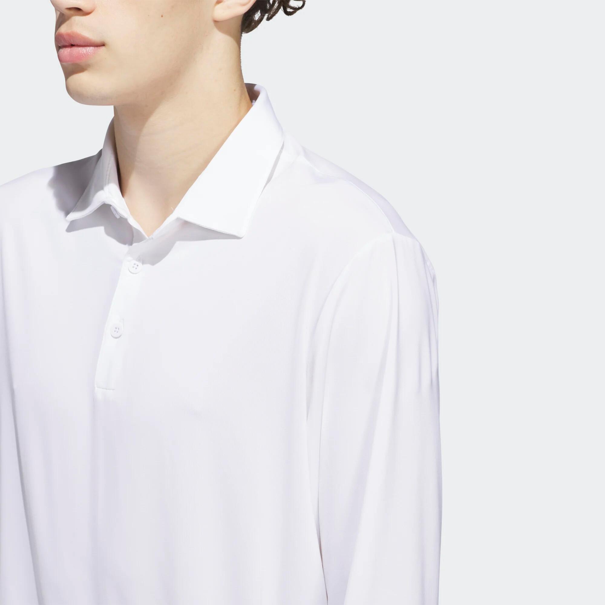 Polo de Golf Sintético de Manga Comprida Homem Core Branco 6/7