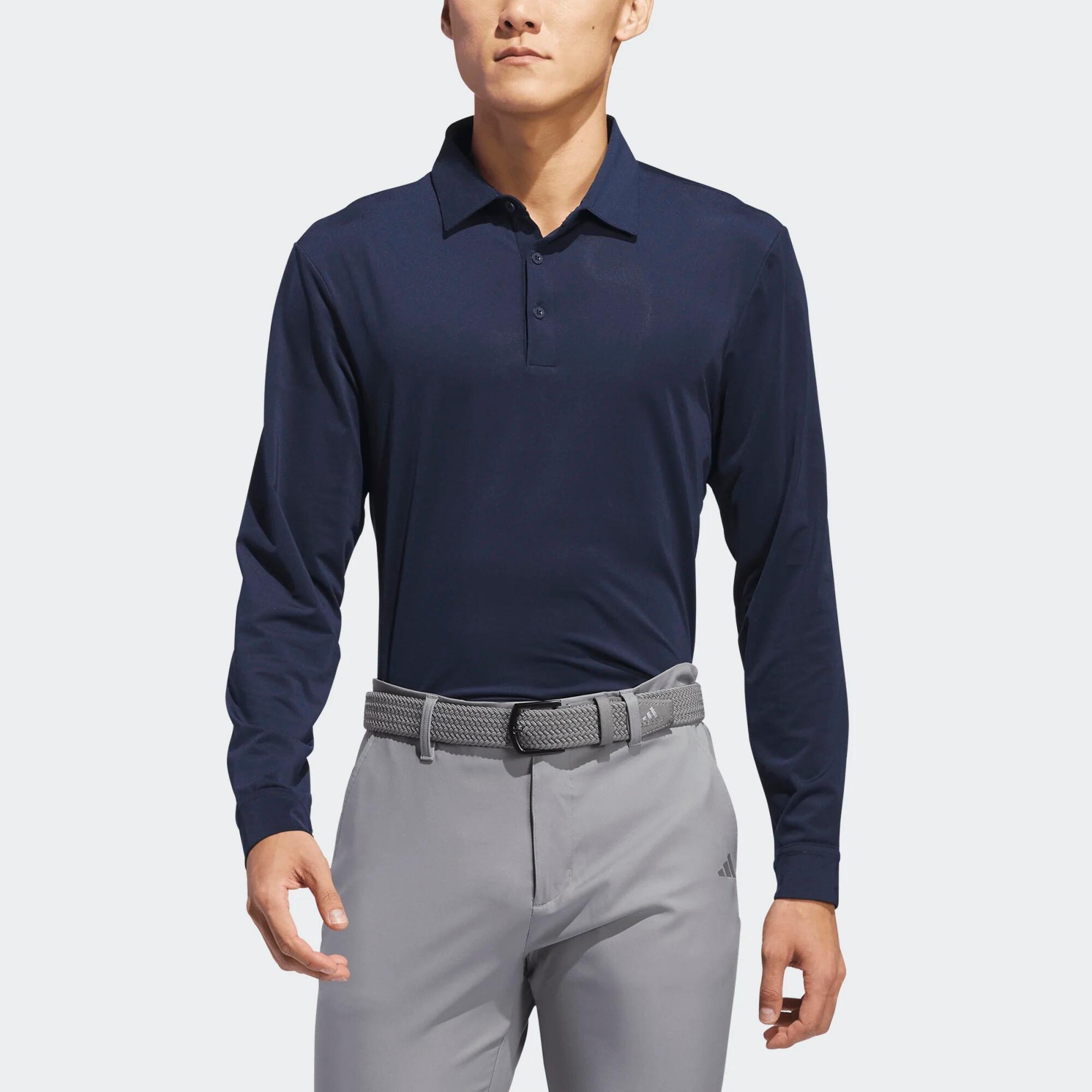 Polo manica lunga golf uomo ADIDAS CORE blu 3/7