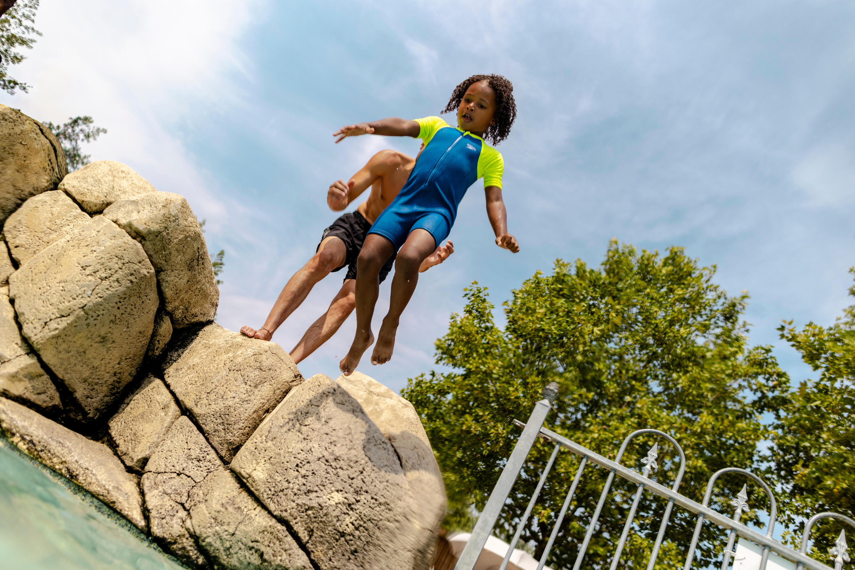 Combinaison néoprène shorty Natation Enfant 2-5 ans - Speedo bleu jaune 8/8
