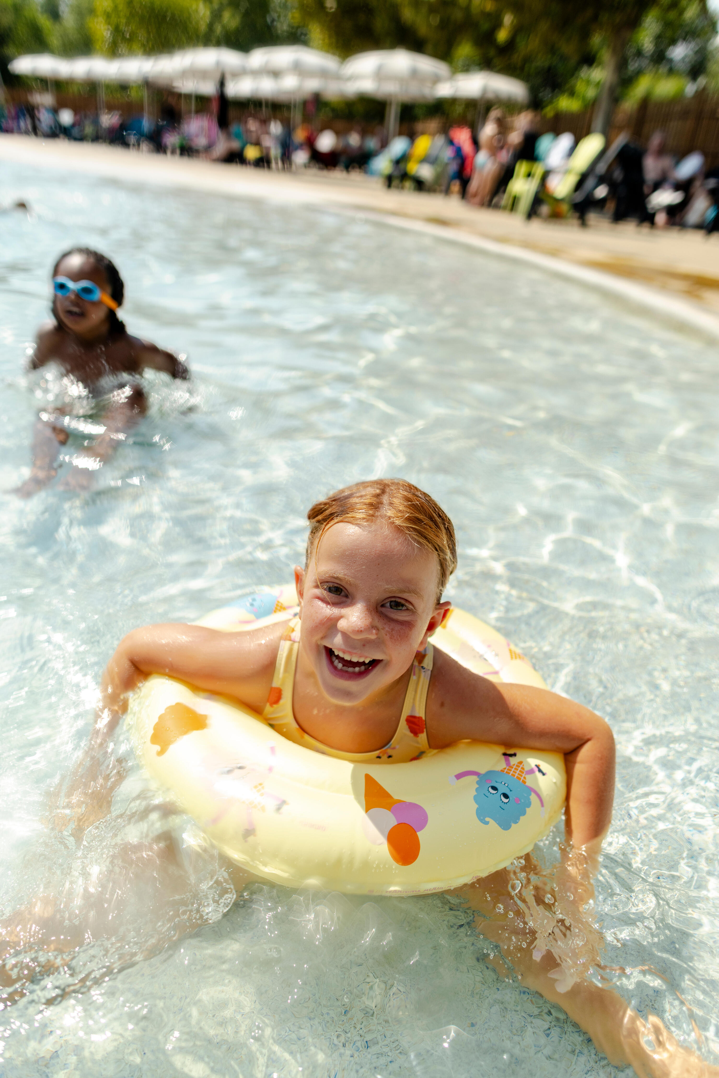 Flotador Hinchable Piscina Niños 3-6 Años Amarillo Helados 51 cm 4/5