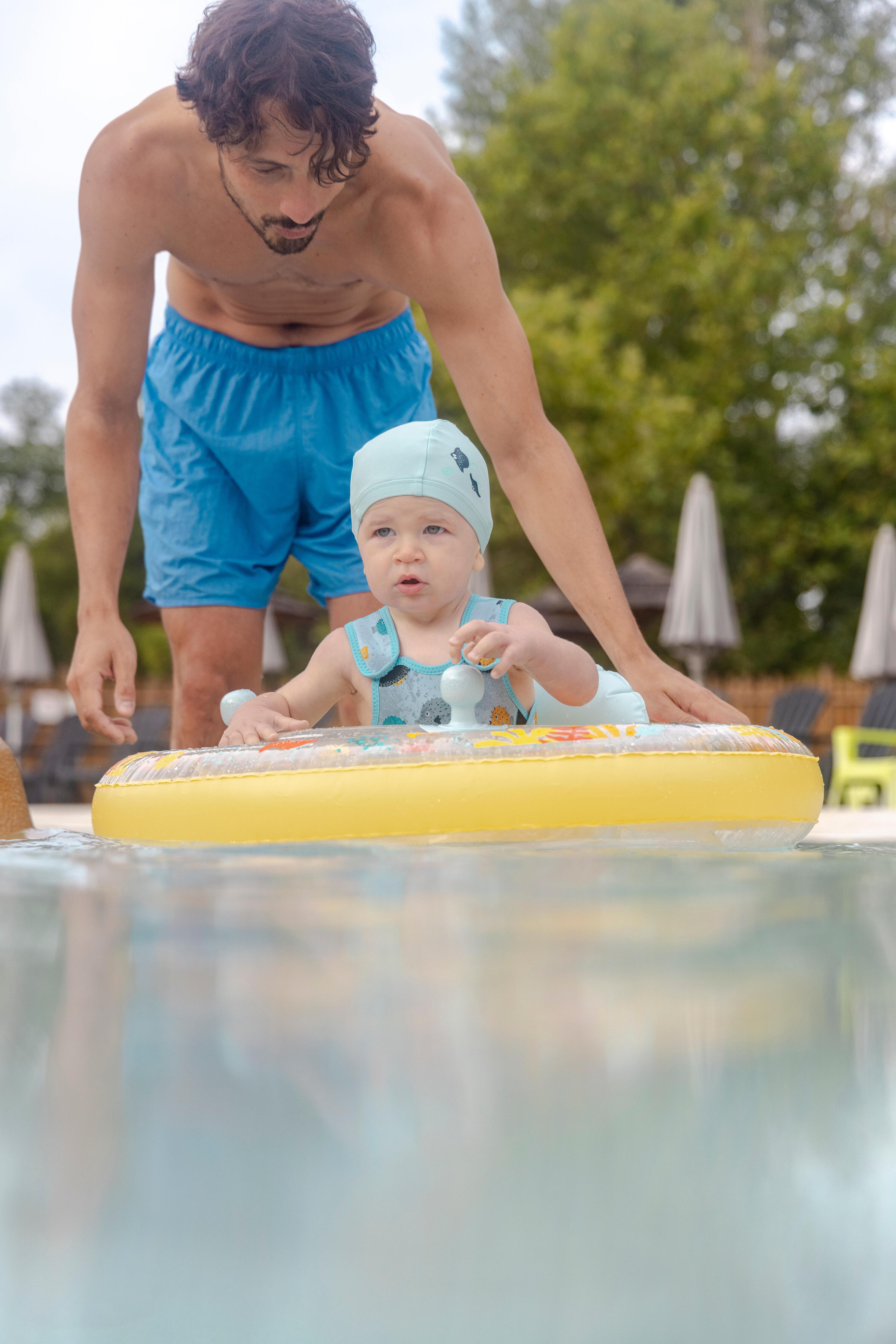 Combinaison néoprène thermique wrap 2mm bébé, Bodywarm poissons menthe 9/11