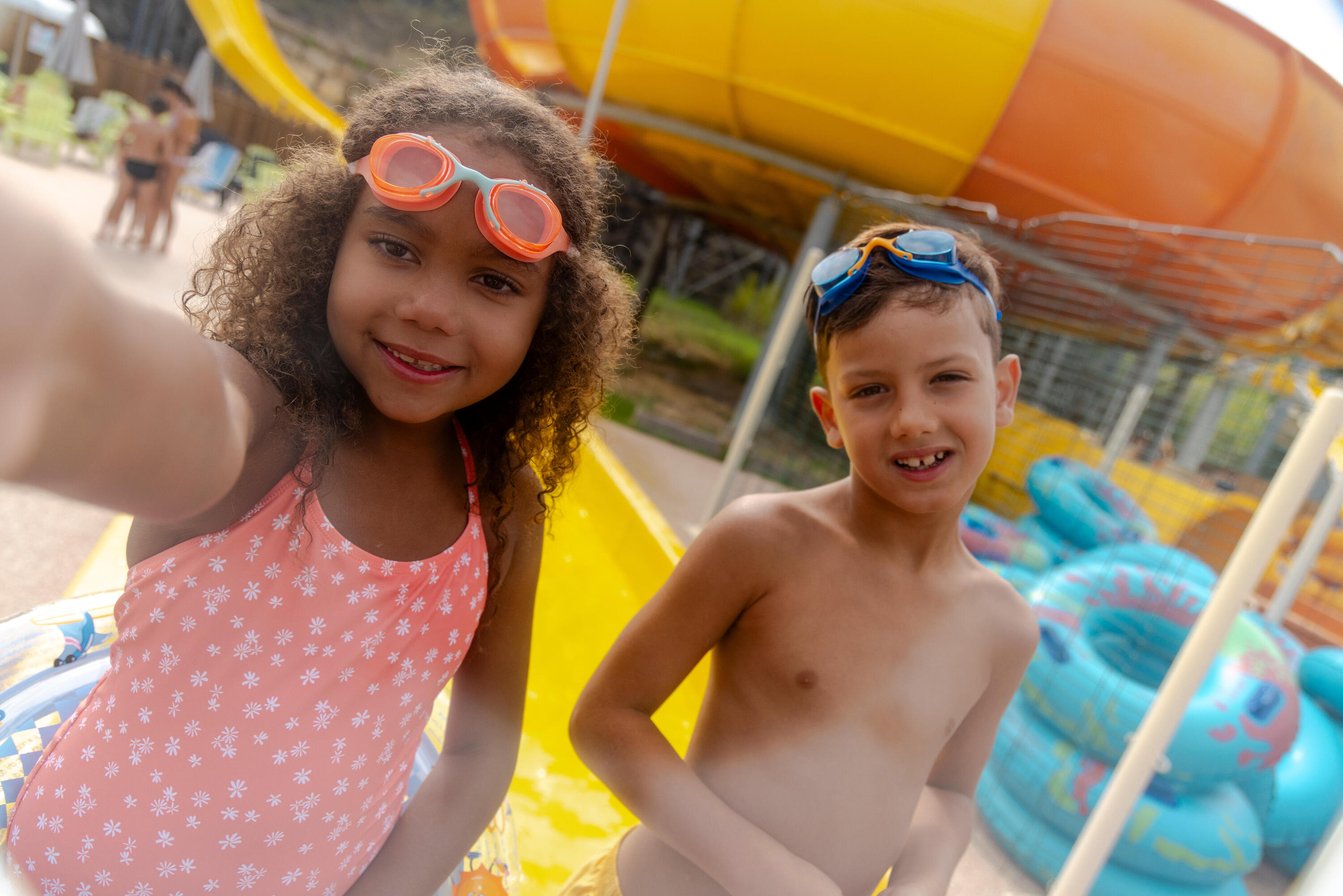 Lunettes de natation teintées rose enfant, Xbase 4/5