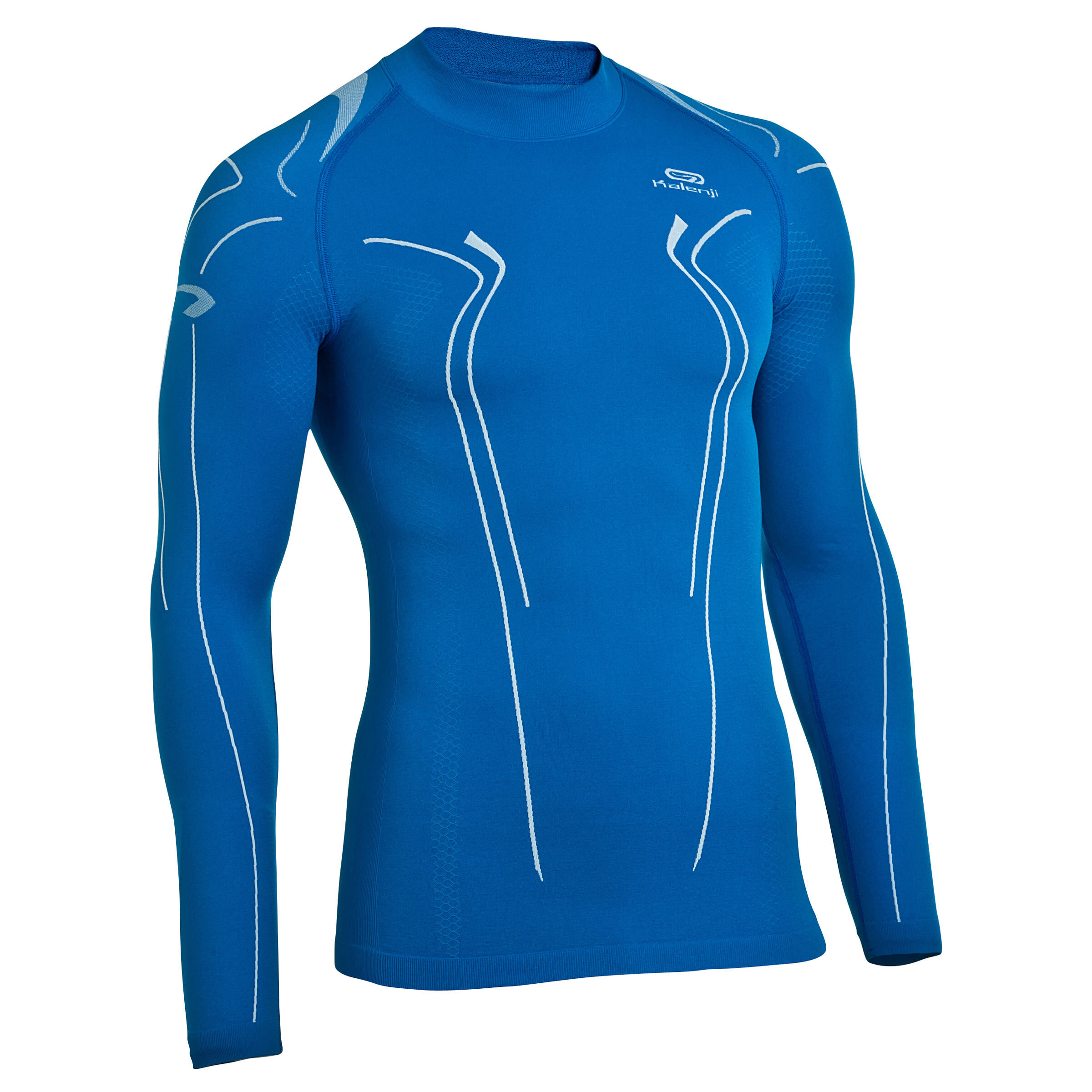 KALENJI Men's Long Sleeved Kiprun Running Undergarment - blue white