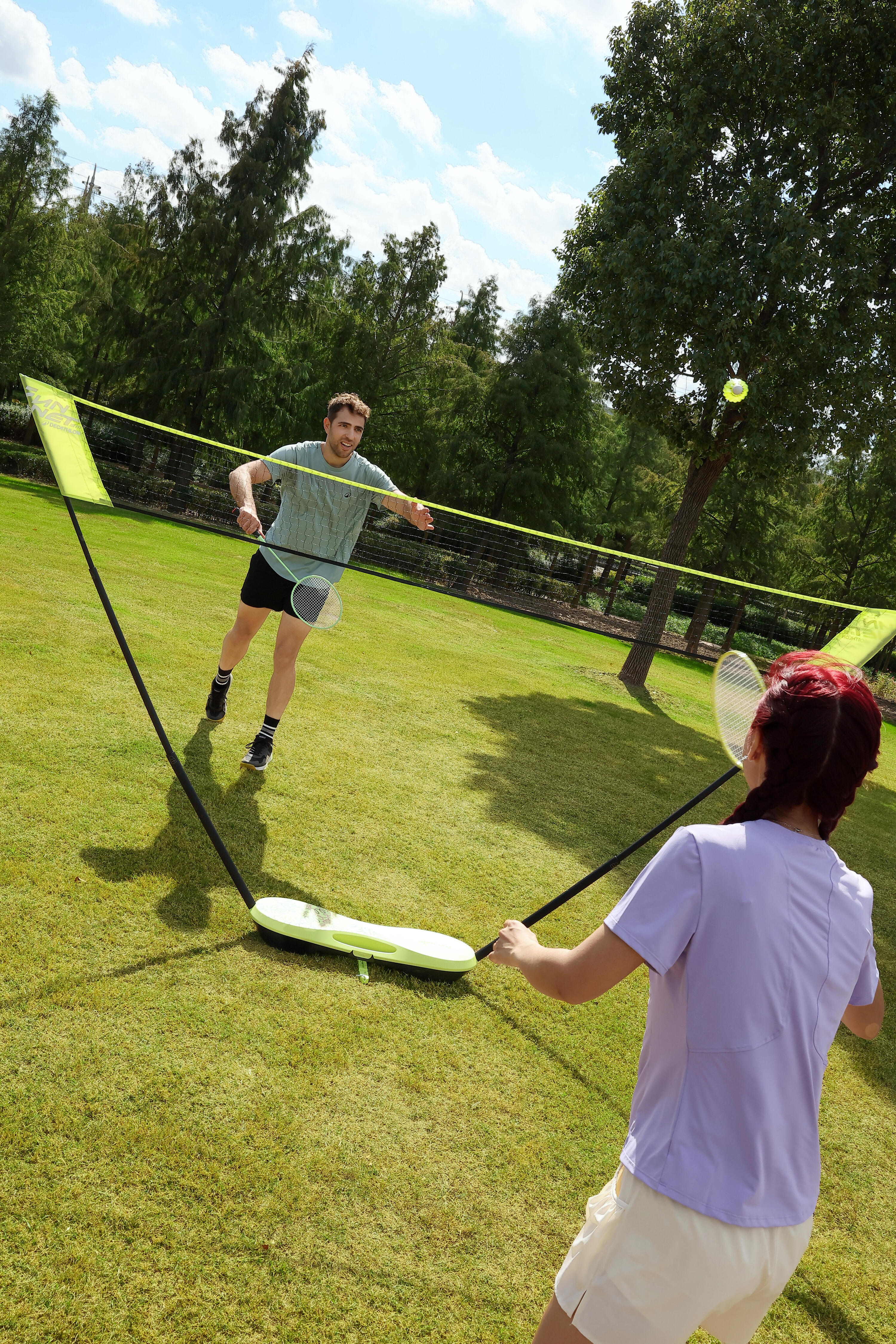 Badmintonnet Fun set 3 m Pop geel 16/21