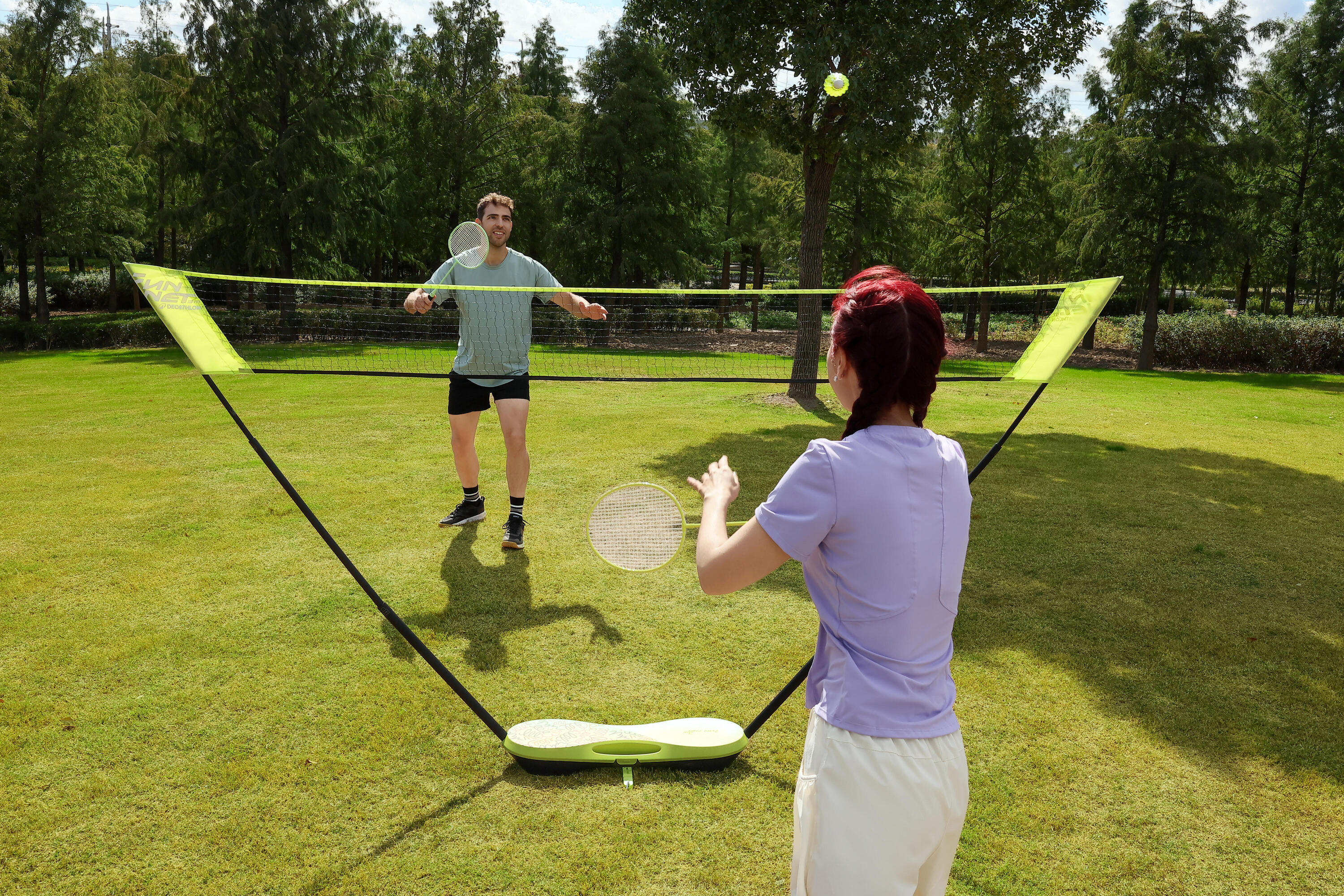 Badmintonnet Fun set 3 m Pop geel 12/21