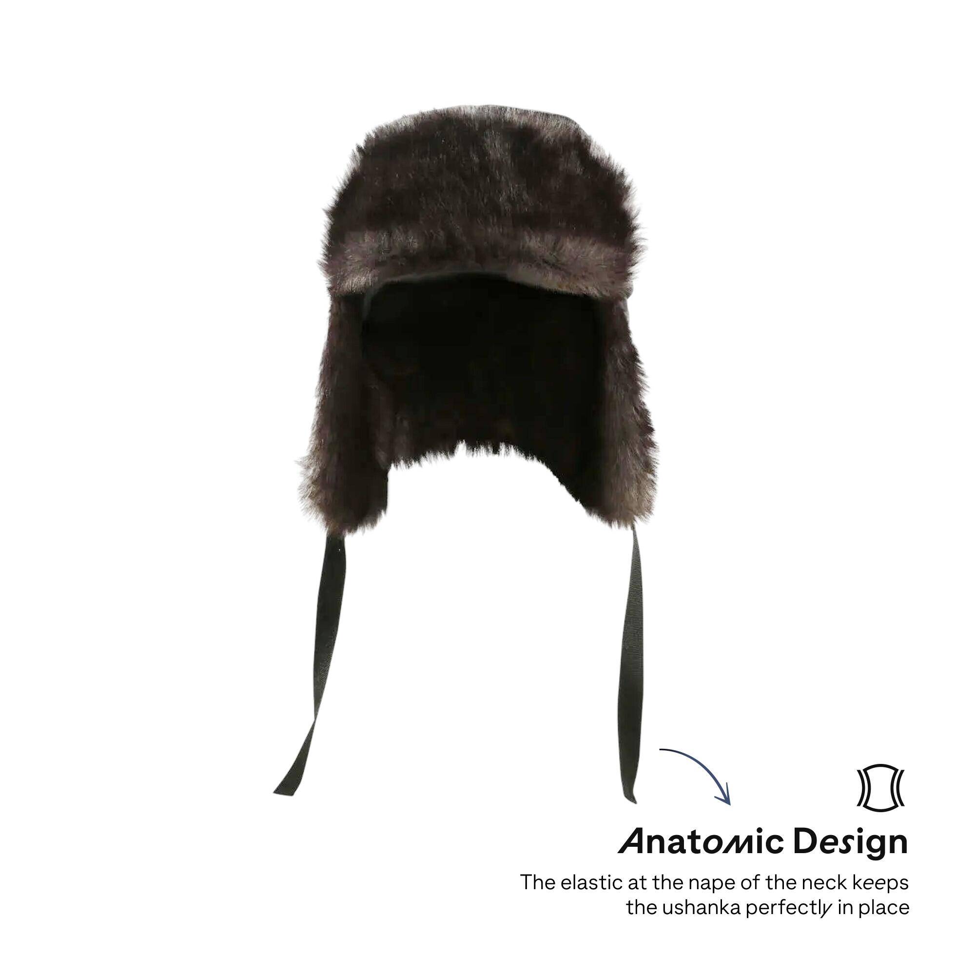 Adult Ushanka Ski Hat Firstheat - Black -  3