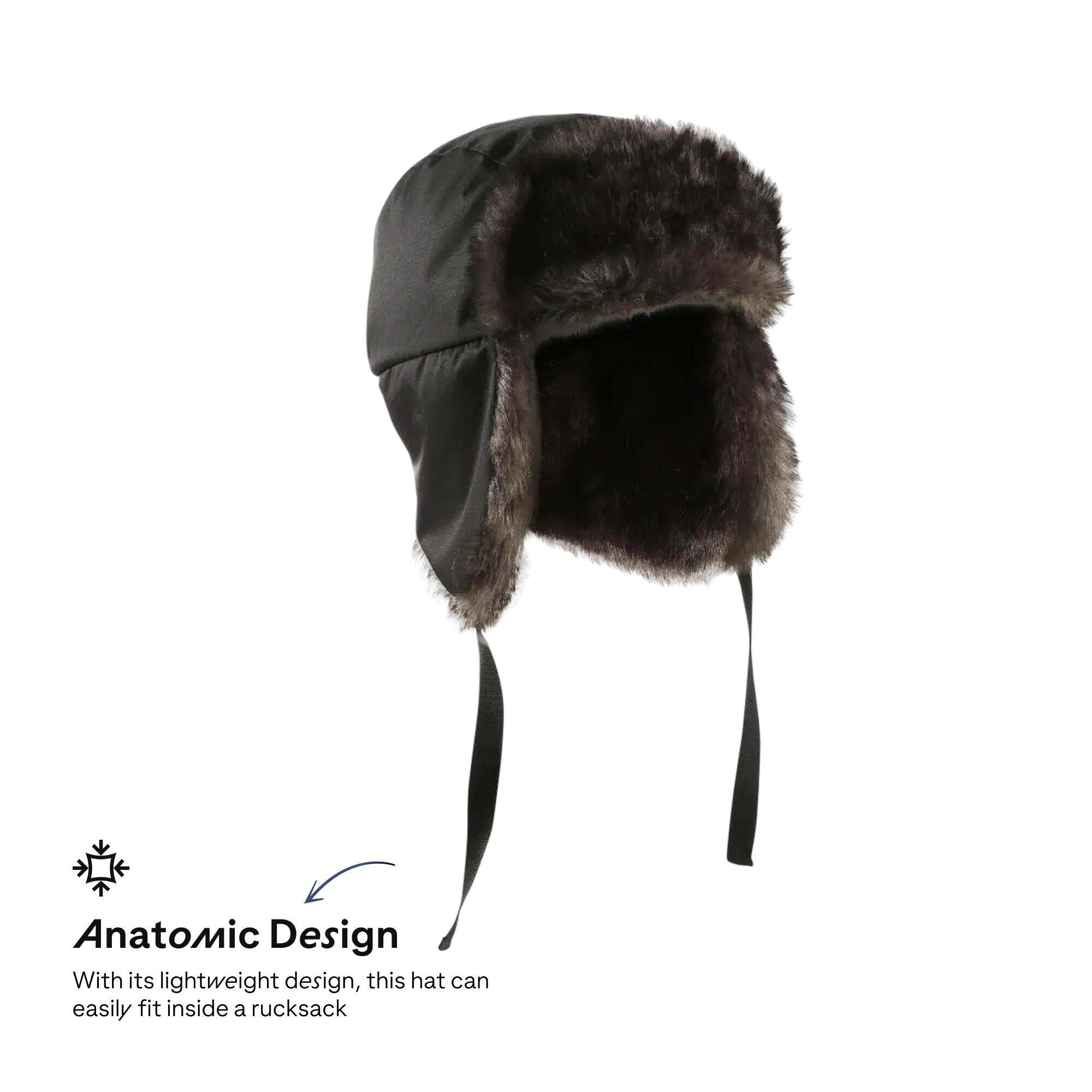 Adult Ushanka Ski Hat Firstheat - Black -  2