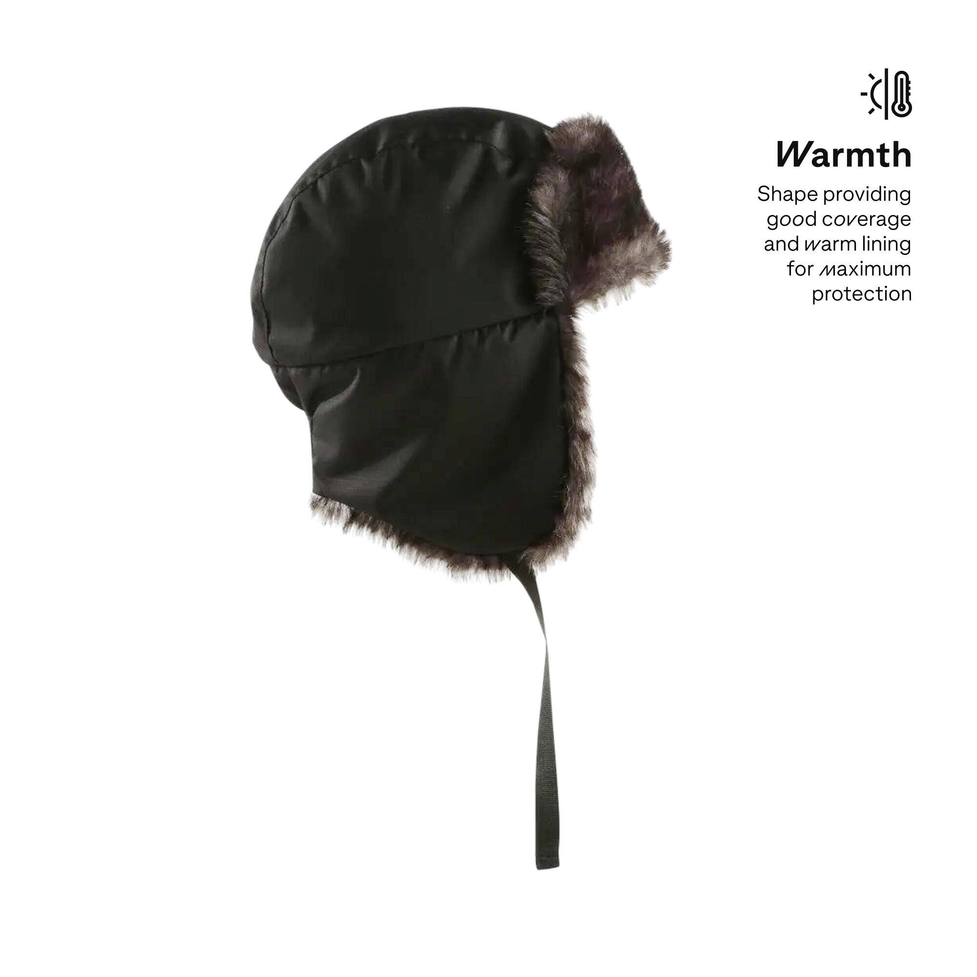 Adult Ushanka Ski Hat Firstheat - Black -  4