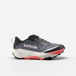 Chaussures de running trail femme, Kiprun kipsummit corail, gris corail