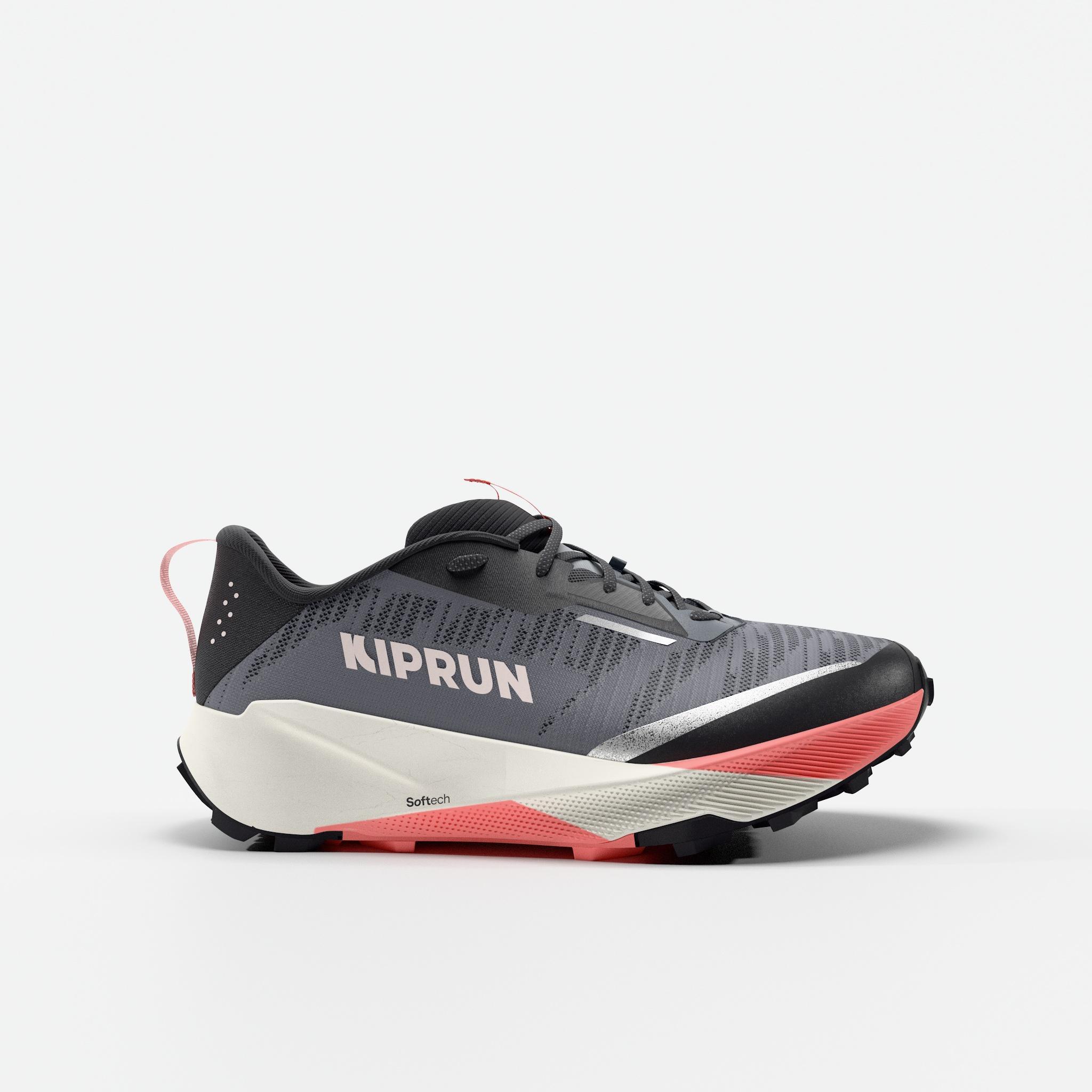 Kiprun Kipsummit Women's trail running shoes - coral and grey