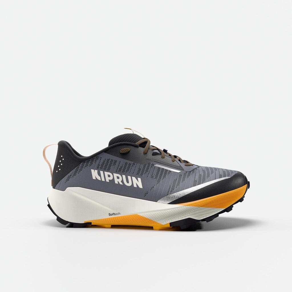 Men's KIPRUN trail running shoes, KIPSUMMIT, grey orange