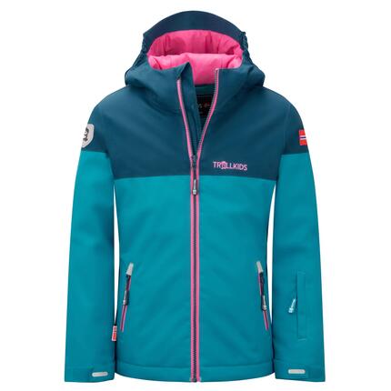Trollkids Hallingdal Jacke Kinder - turq/madeir