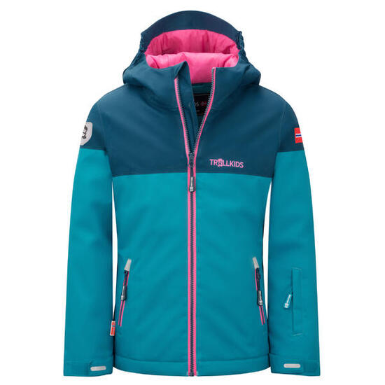 Trollkids Hallingdal Jacke Kinder - turq/madeir