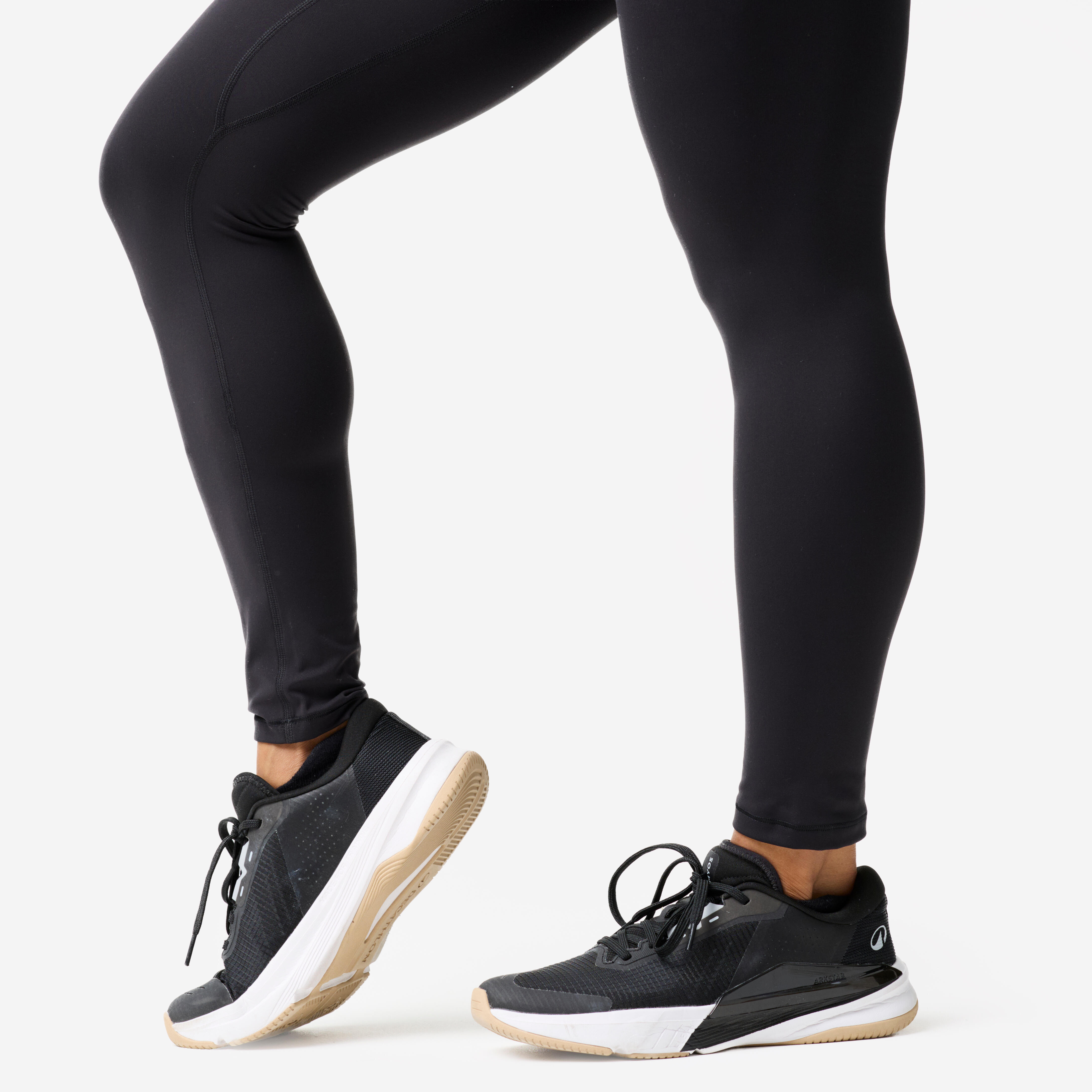 DOMYOS Dámske fitness legíny odolné voči oderu čierne M - W30 L31 · záber 7