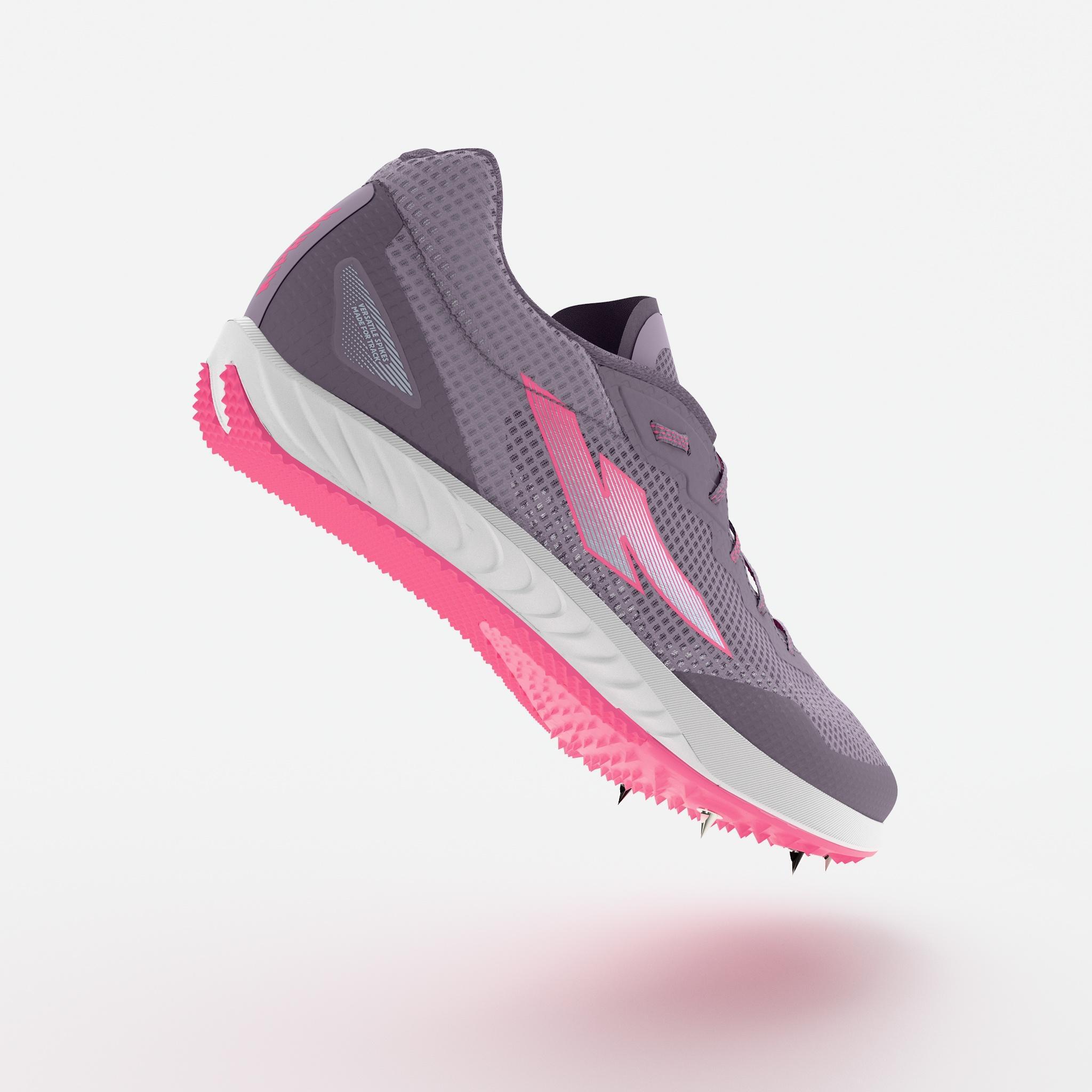 Spikes-Schuhe Leichtathletik Herren Damen Kinder, Kiprun Kipsonic Start violett 4/8