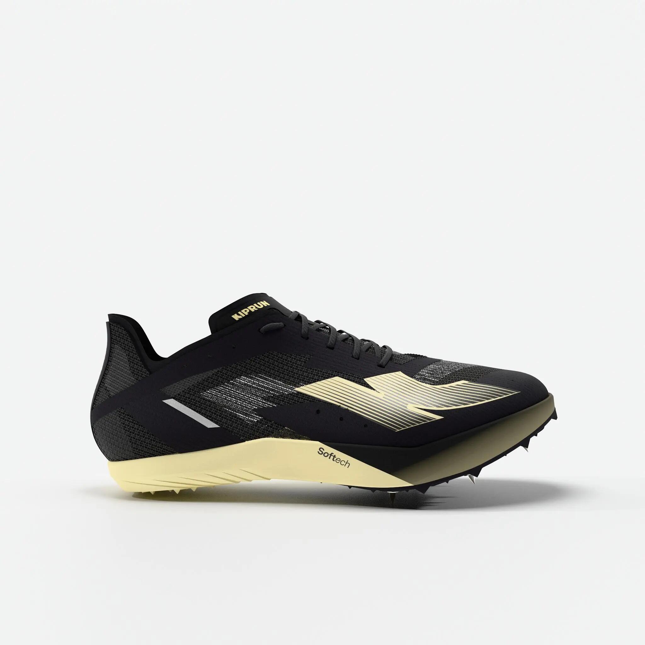Chaussures d'athlétisme et de cross country, Kiprun Kipsonic XC noires beiges 2/8