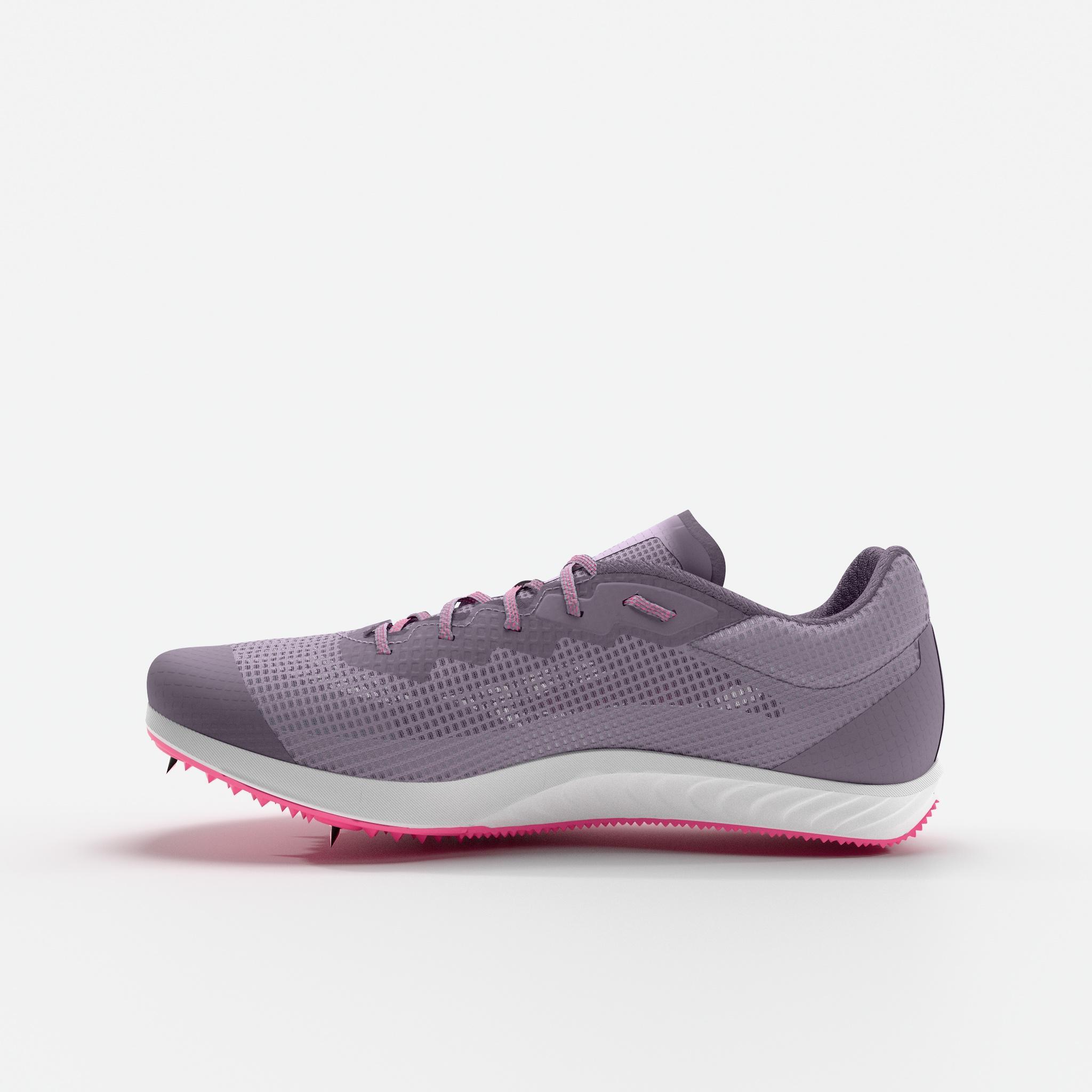 Spikes-Schuhe Leichtathletik Herren Damen Kinder, Kiprun Kipsonic Start violett 3/8