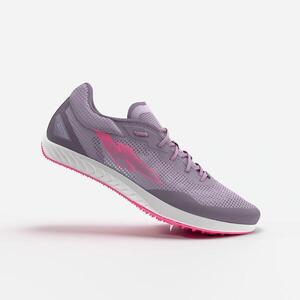 Zapatillas clavos atletismo KIPRUN Kipsonic Adulto y Niños - Violeta