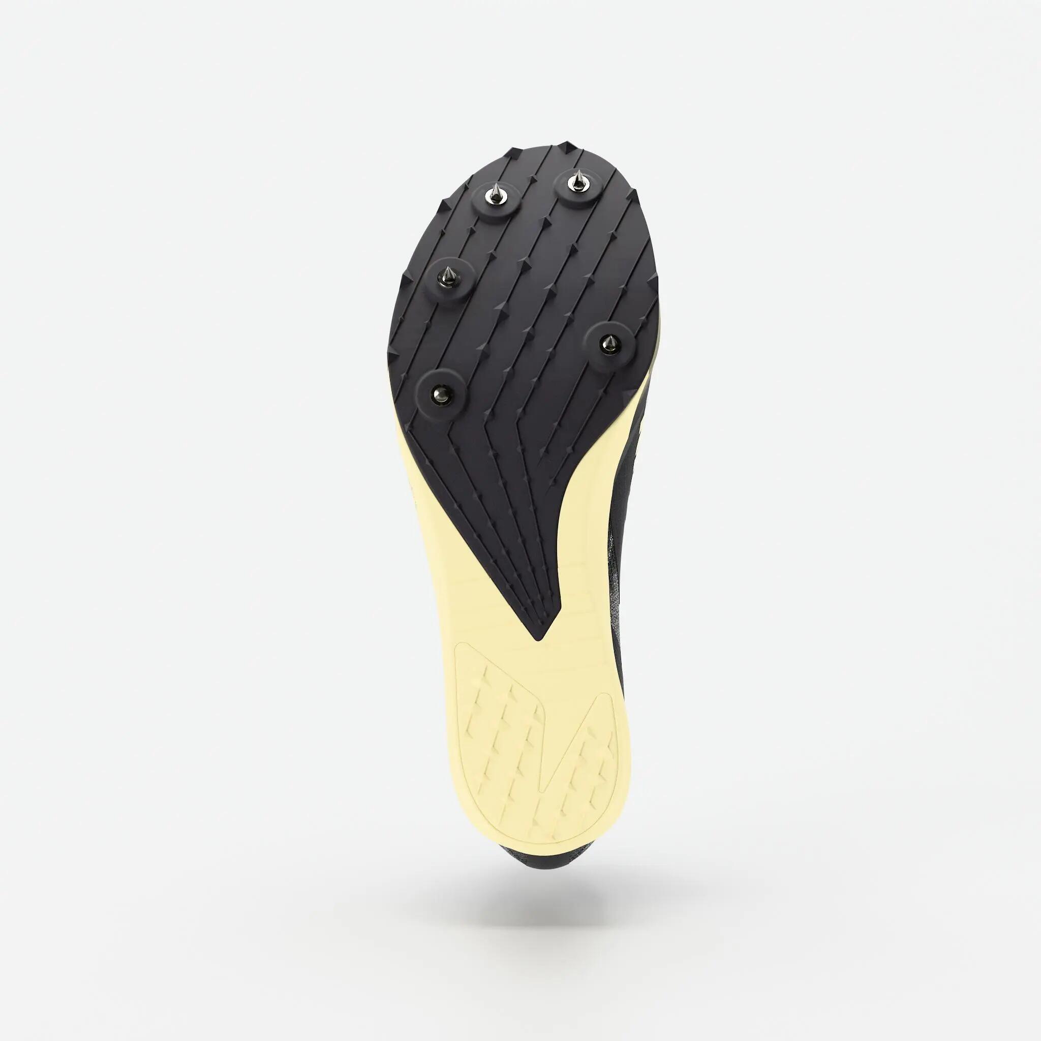 Chaussures d'athlétisme et de cross country, Kiprun Kipsonic XC noires beiges 6/8
