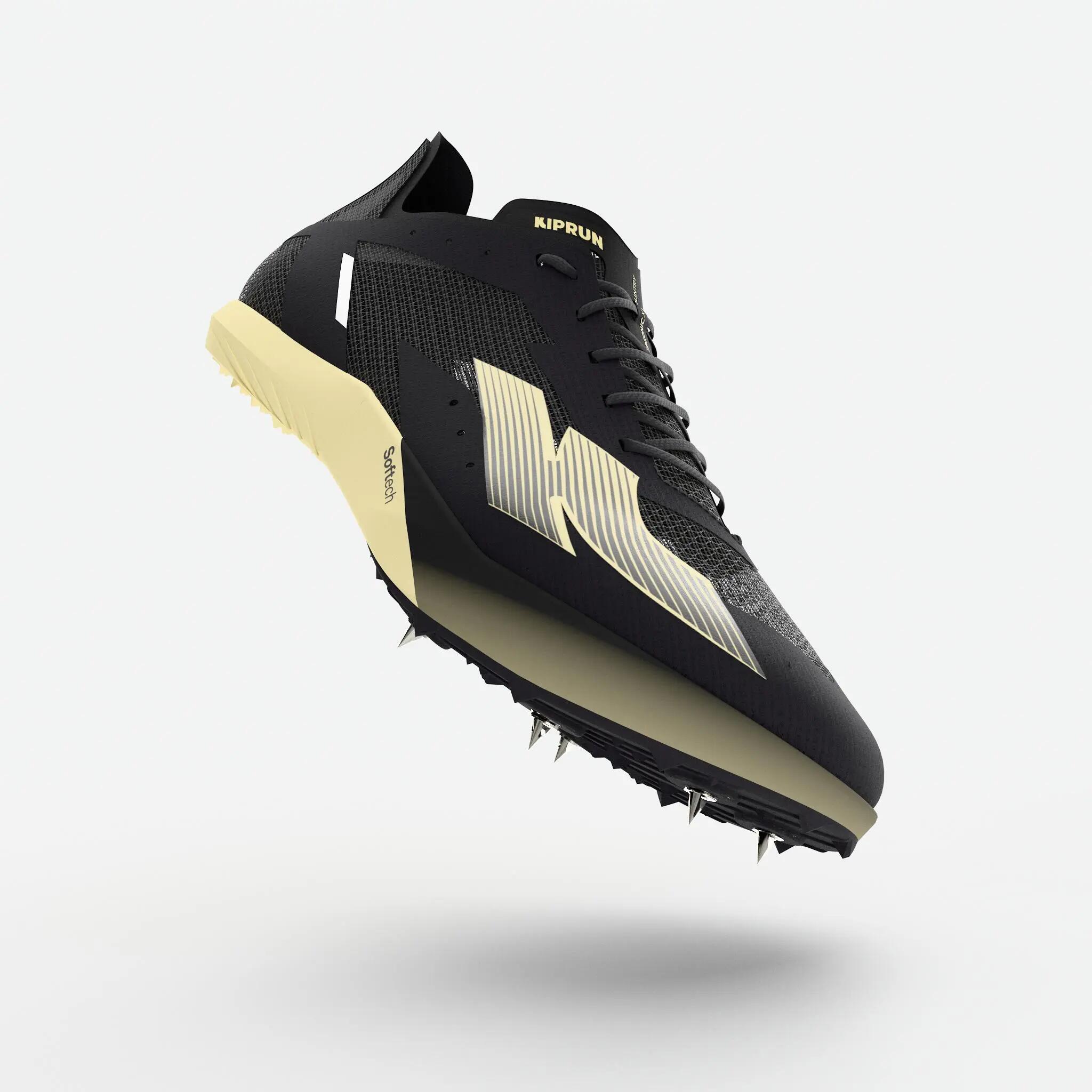 Chaussures d'athlétisme et de cross country, Kiprun Kipsonic XC noires beiges 5/8
