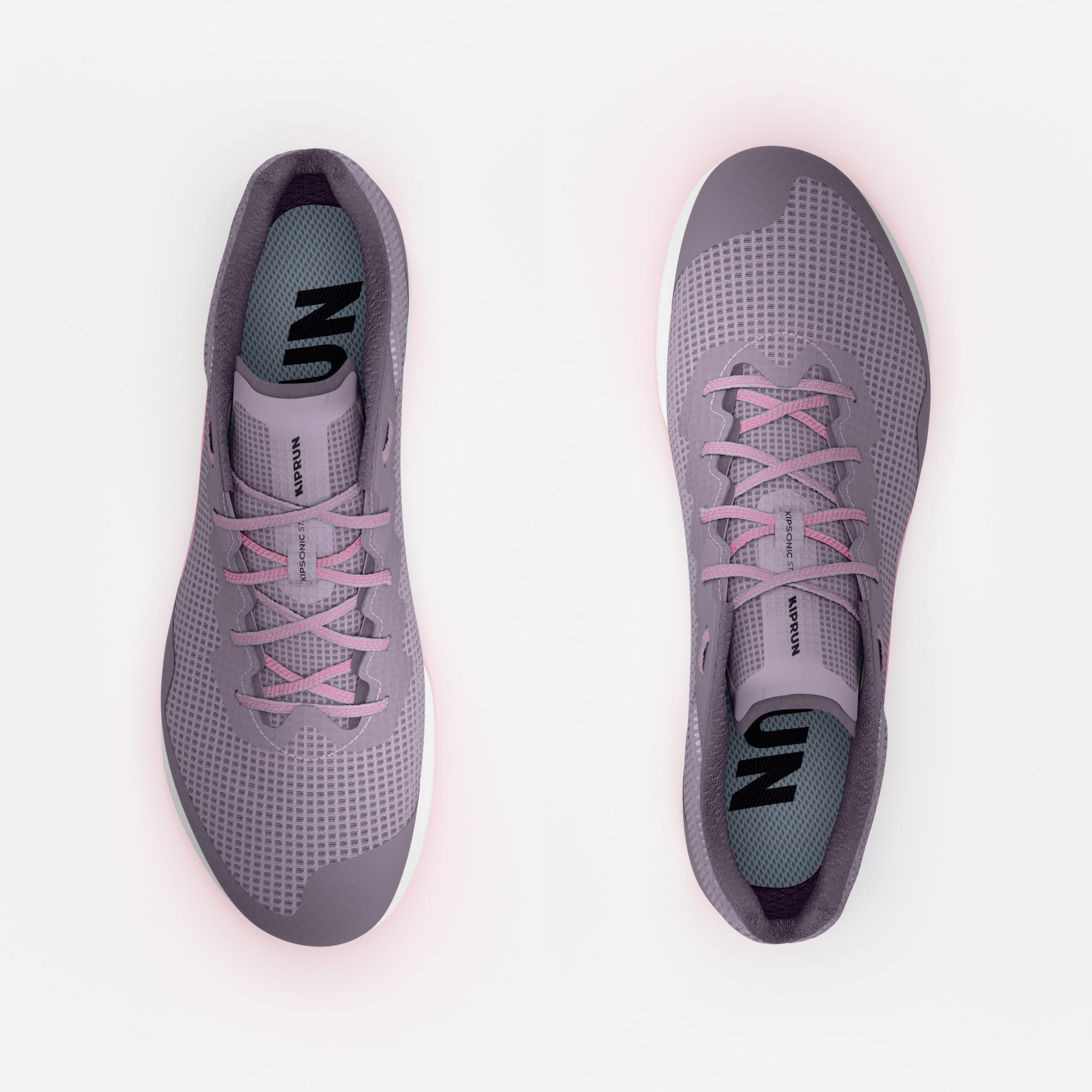 Spikes-Schuhe Leichtathletik Herren Damen Kinder, Kiprun Kipsonic Start violett 7/8